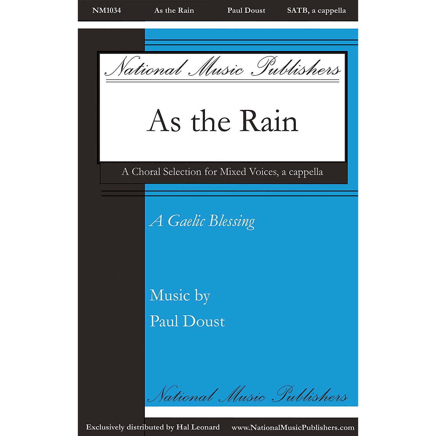 National Music Publishers As the Rain SATB a cappella composed by Paul Doust thumbnail
