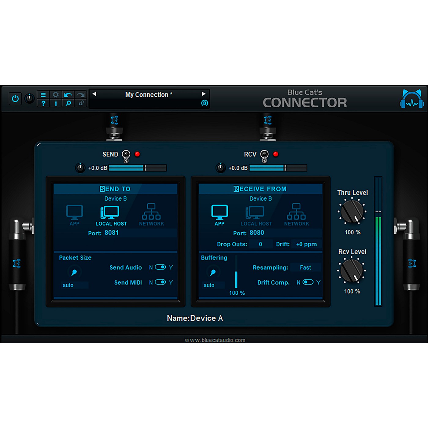 Blue Cat Audio Audio Connector Audio and MIDI Streaming Plug-In thumbnail