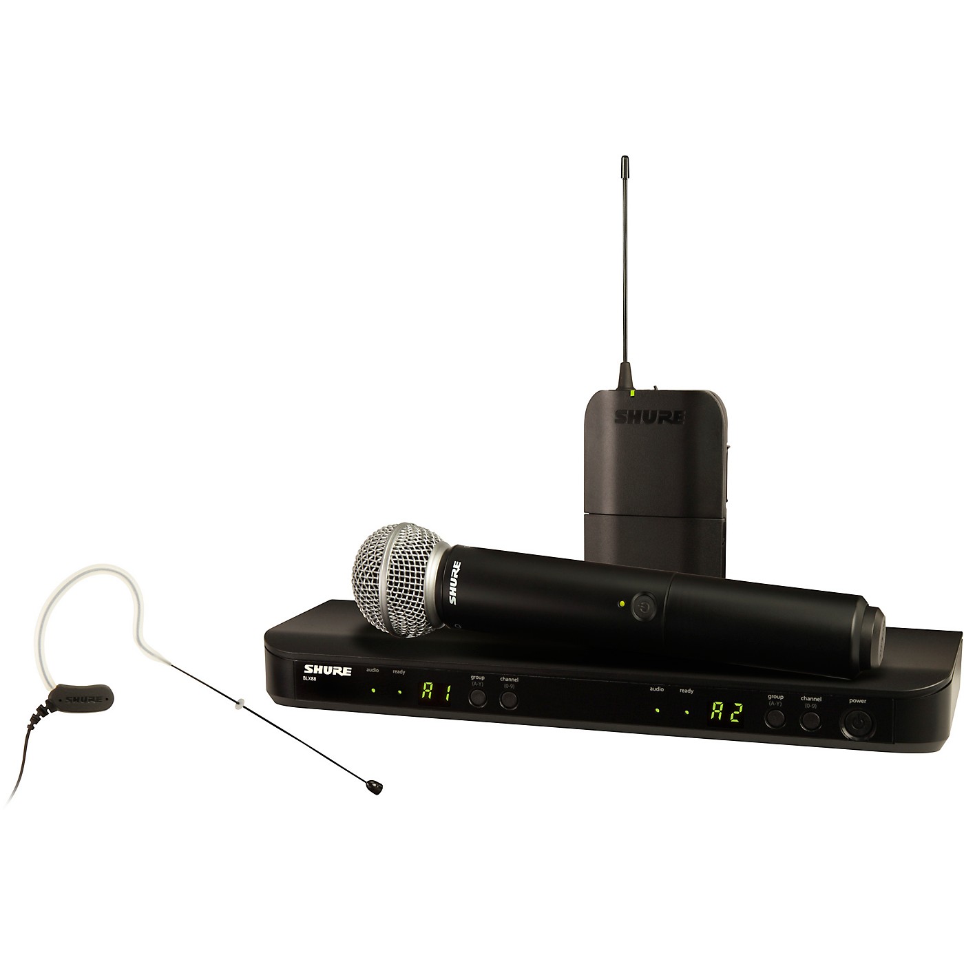 Shure BLX1288/MX53 Wireless Combo System with SM58 Handheld and MX153 Earset thumbnail