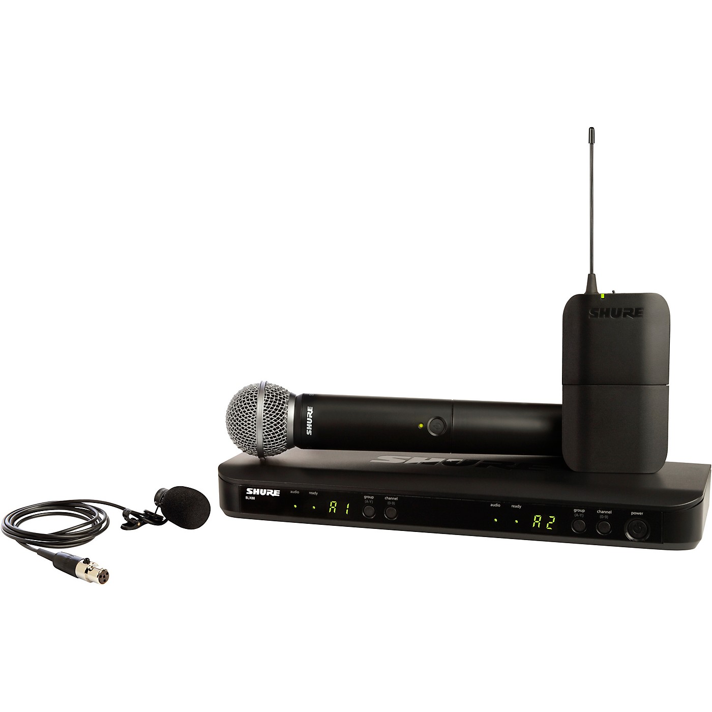 Shure BLX1288/W85 Wireless Combo System with SM58 Handheld and WL185 Lavalier thumbnail