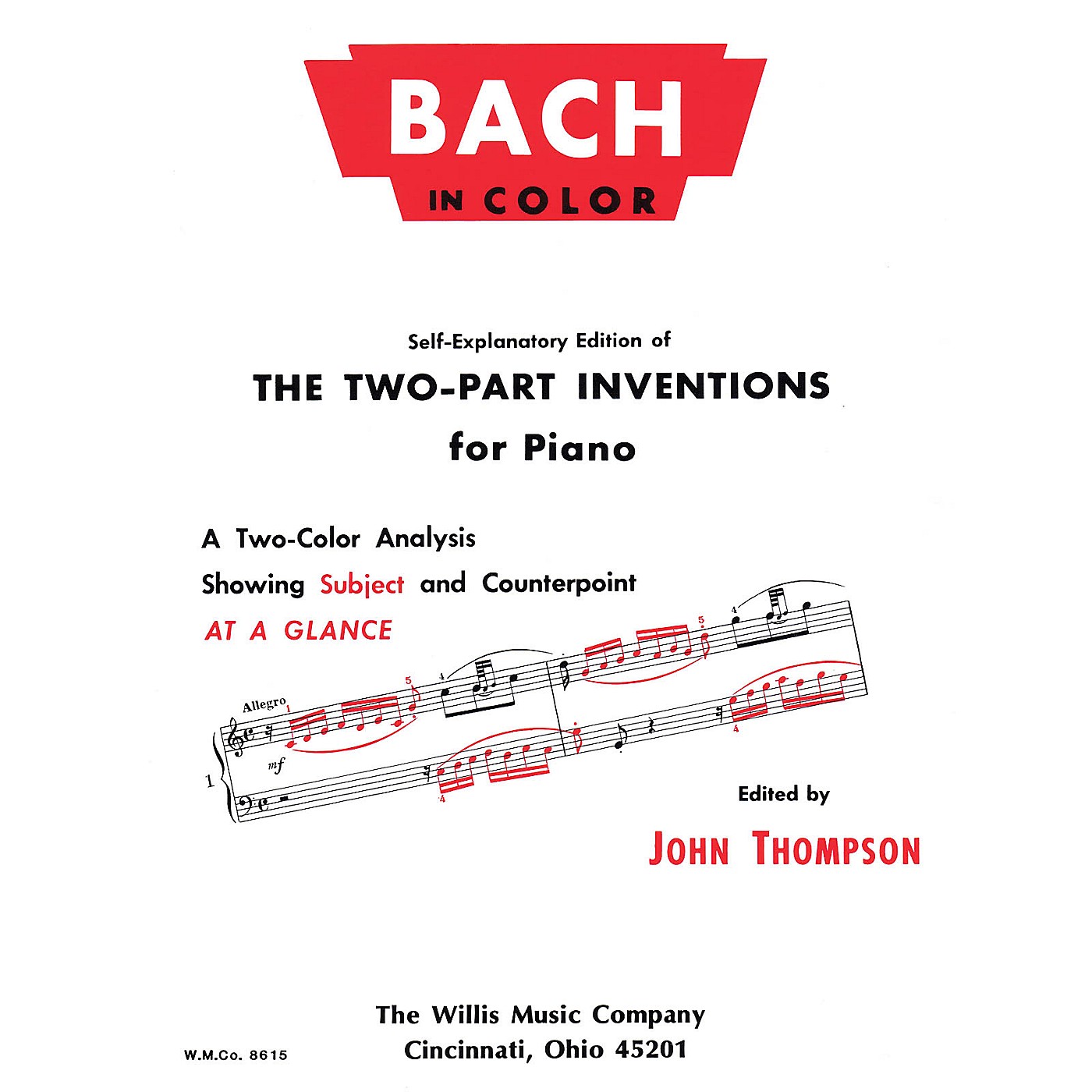 Willis Music Bach in Color Willis Series by Johann Sebastian Bach (Level Early Advanced) thumbnail
