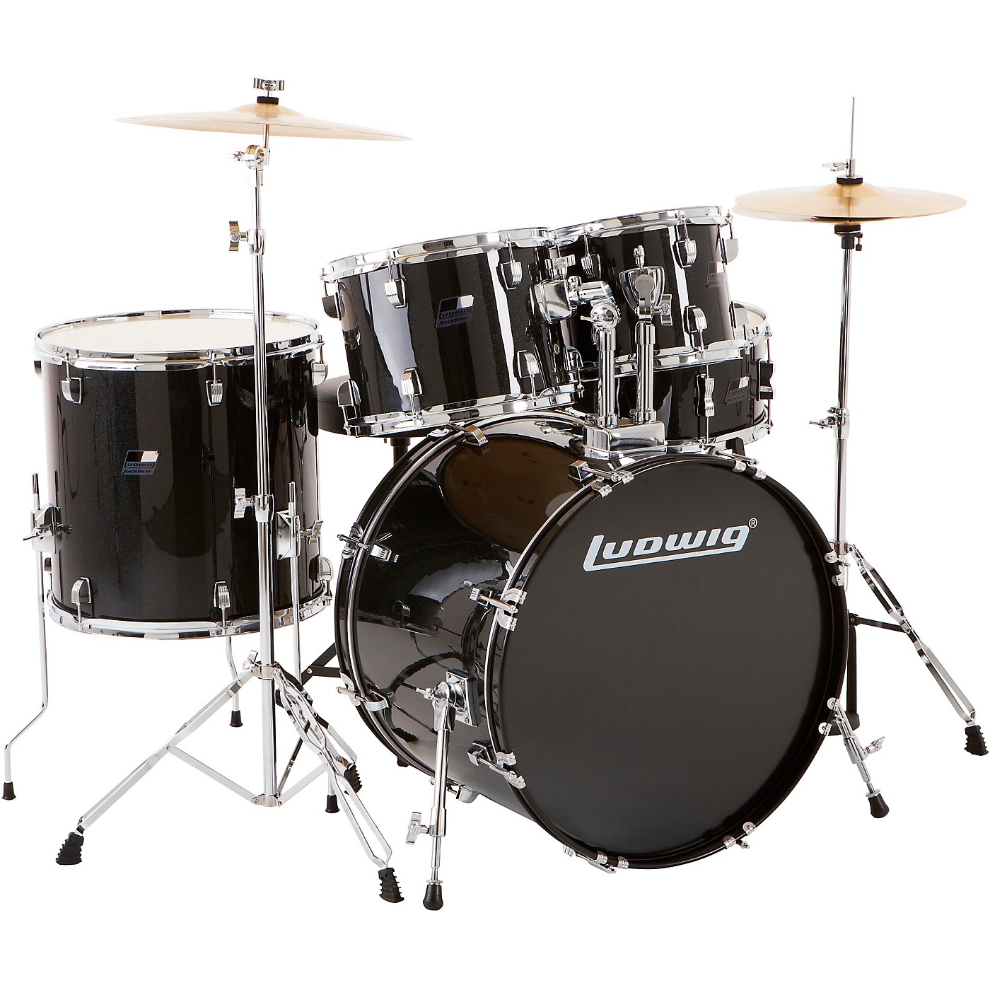 Ludwig BackBeat Complete 5-Piece Drum Set With Hardware and Cymbals thumbnail