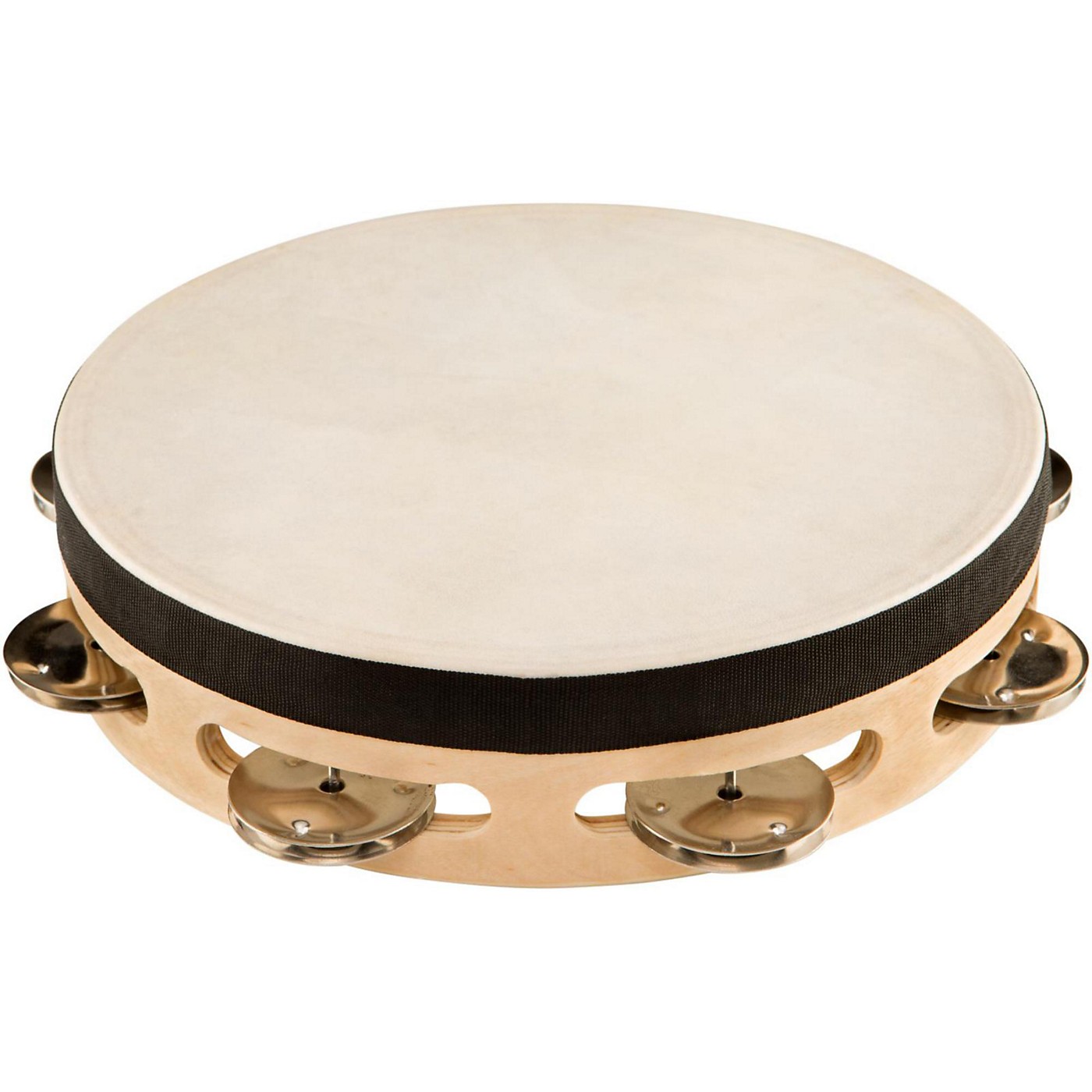 Sound Percussion Labs Baja Percussion Single Row Tambourine with Steel Jingles thumbnail