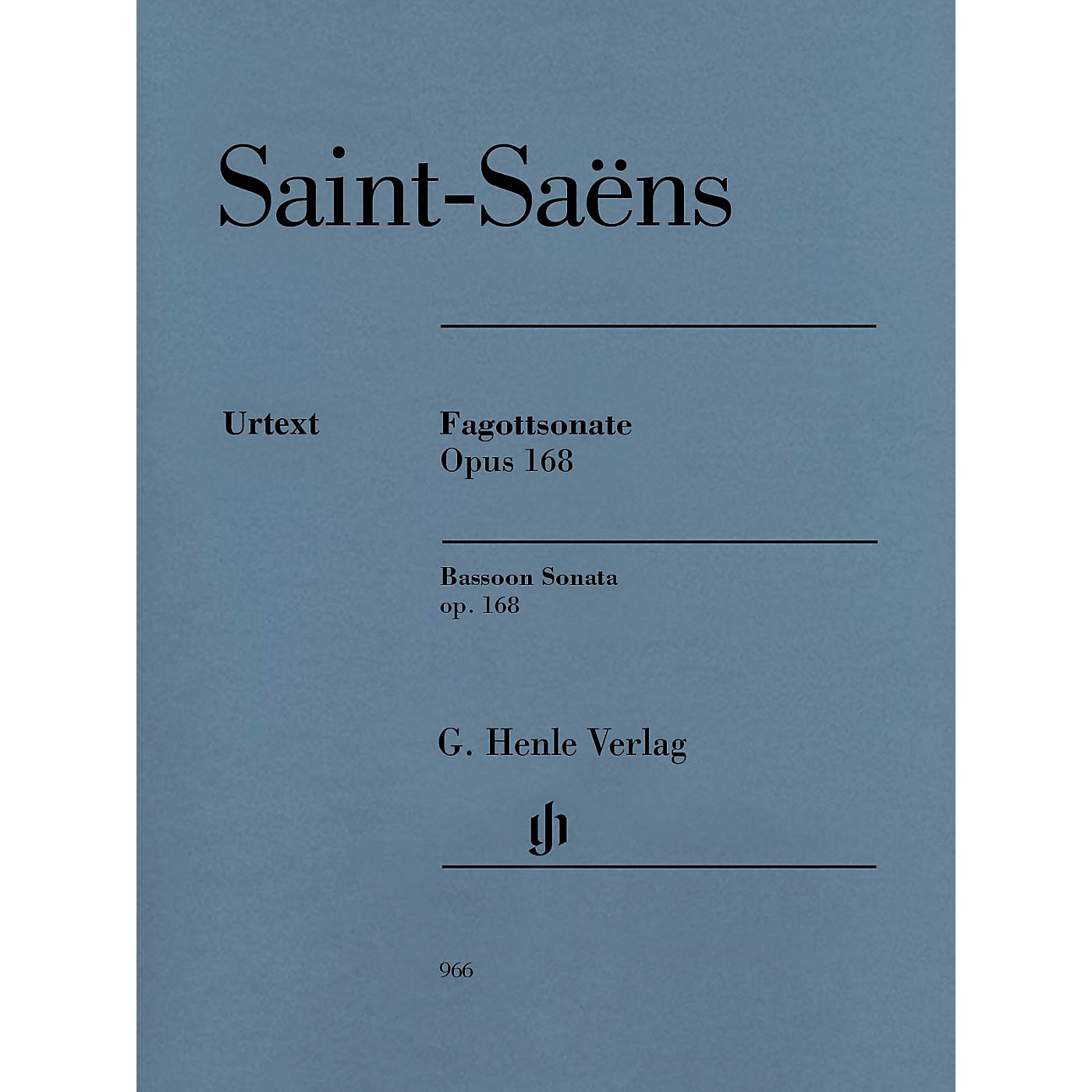 G. Henle Verlag Bassoon Sonata, Op. 168 Henle Music Folios Softcover Composed by Camille Saint-Saens Edited by Peter Jost thumbnail