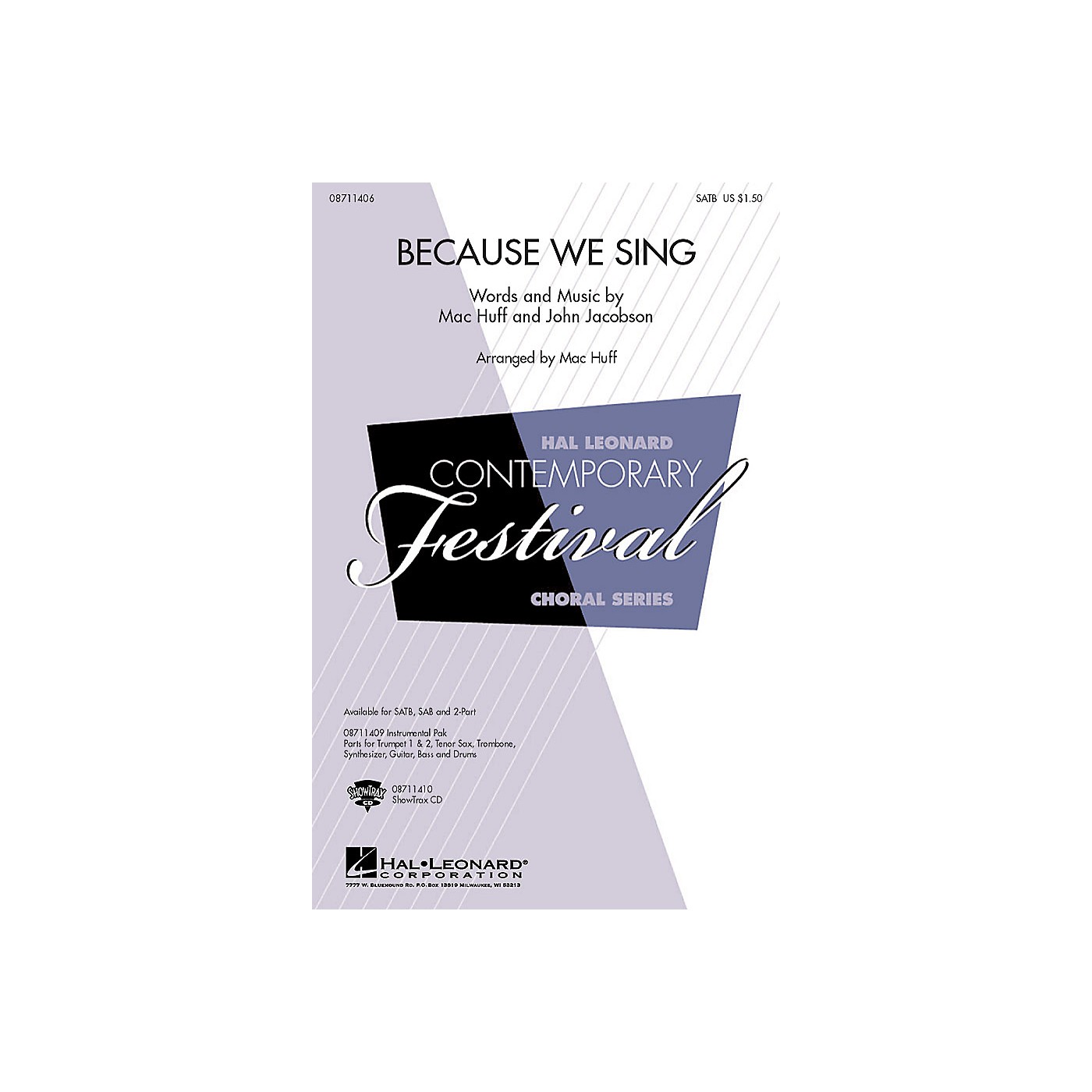 Hal Leonard Because We Sing SATB composed by John Jacobson thumbnail