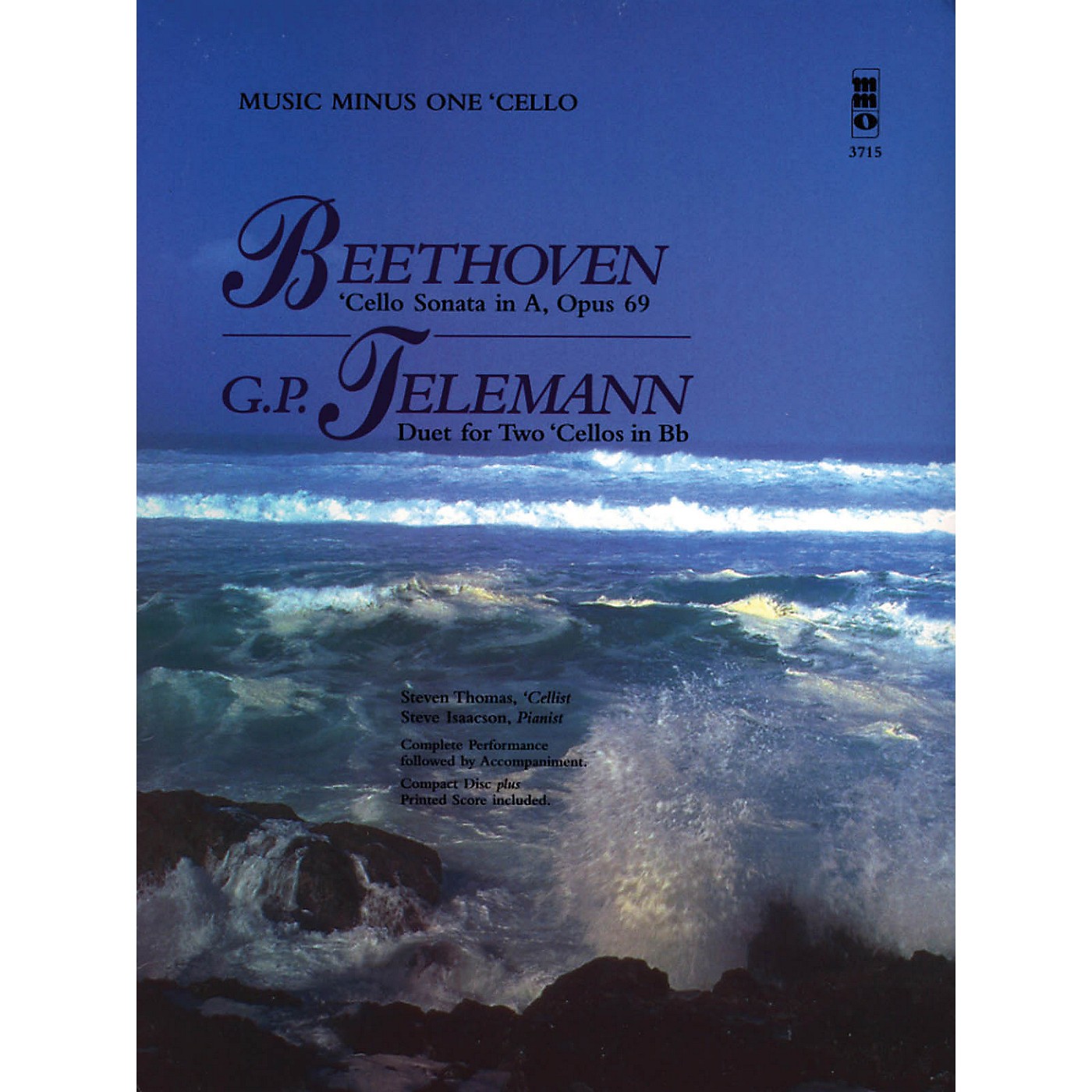 Music Minus One Beethoven - Cello Sonata in A, Op. 69; Telemann - Duet for Two Cellos in Bb Music Minus One BK/CD thumbnail