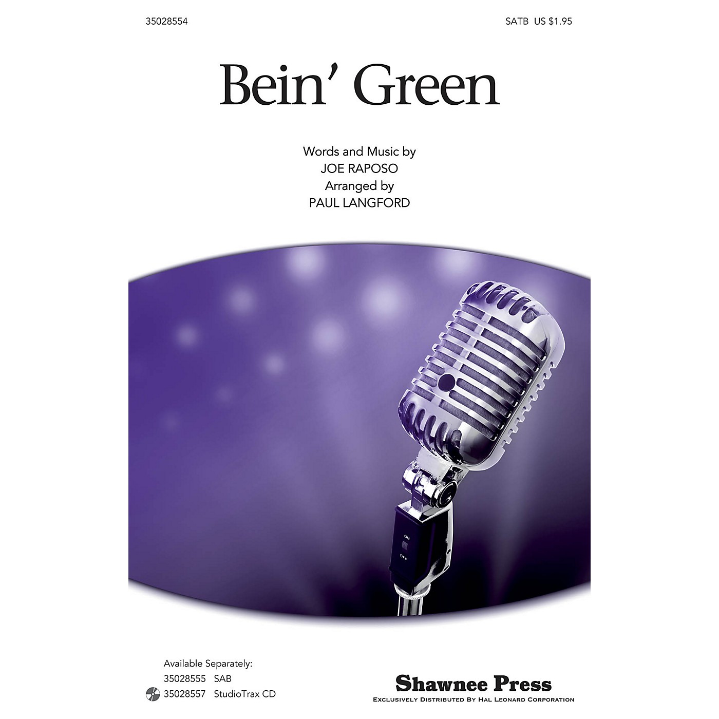 Shawnee Press Bein' Green (SATB) SATB by Kermit The Frog arranged by Paul Langford thumbnail
