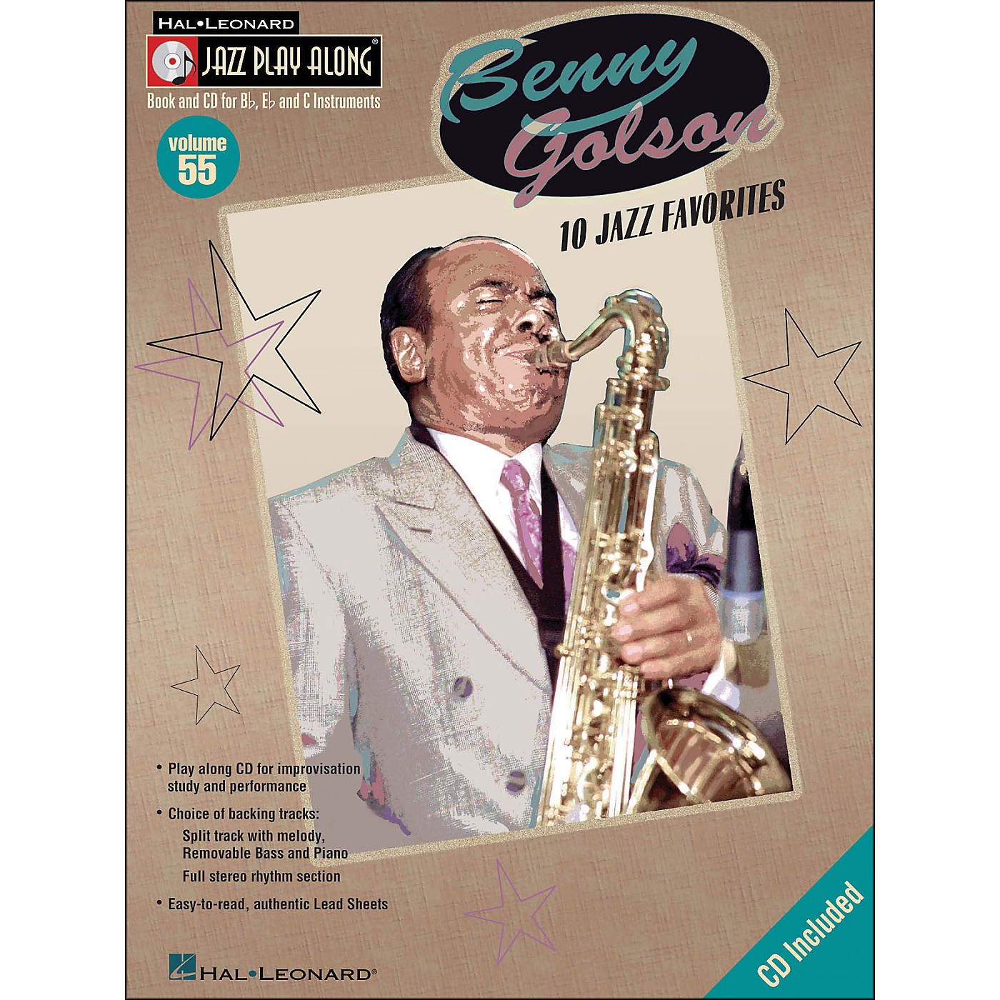 Hal Leonard Benny Golson Volume 55 Book/CD 10 Jazz Favorites Jazz Play Along thumbnail