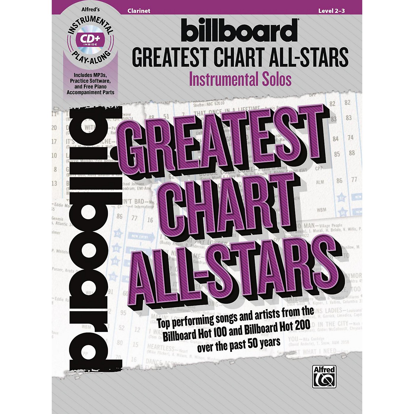 Alfred Billboard Greatest Chart All-Stars Instrumental Solos Clarinet Book & CD Level 2-3 thumbnail