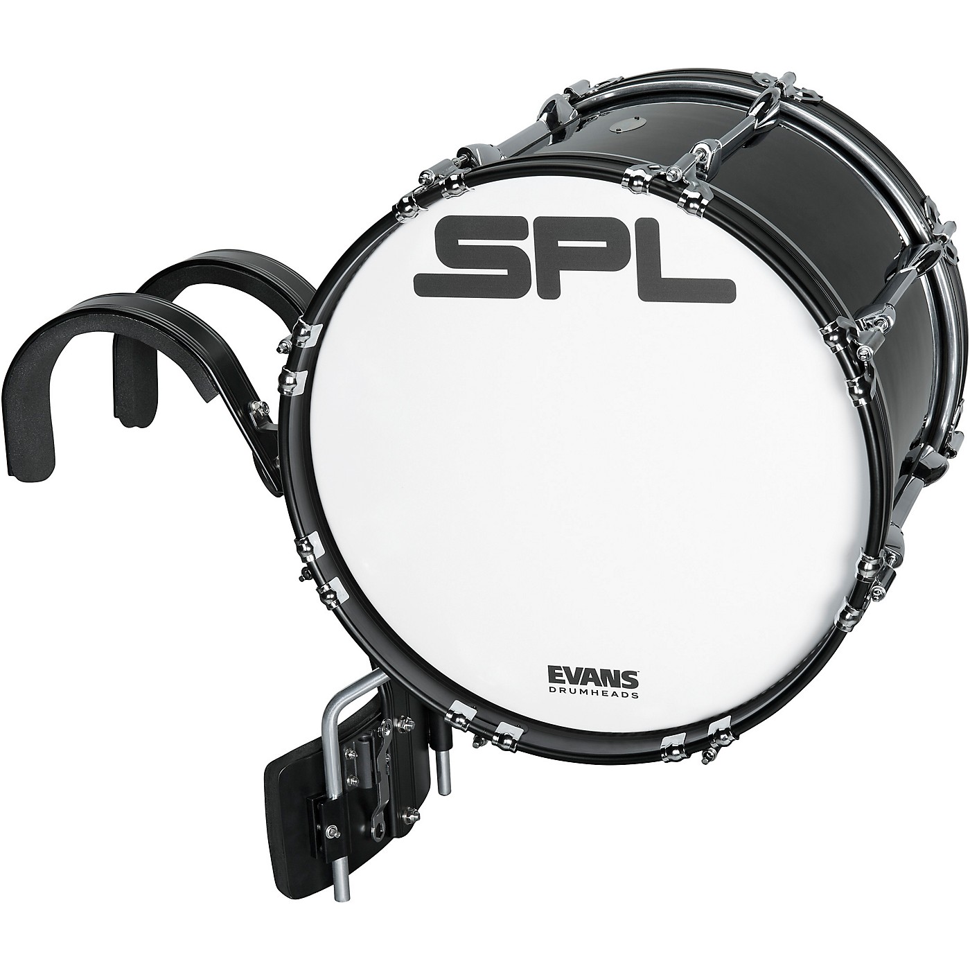 Sound Percussion Labs Birch Marching Bass Drum with Carrier - Black thumbnail