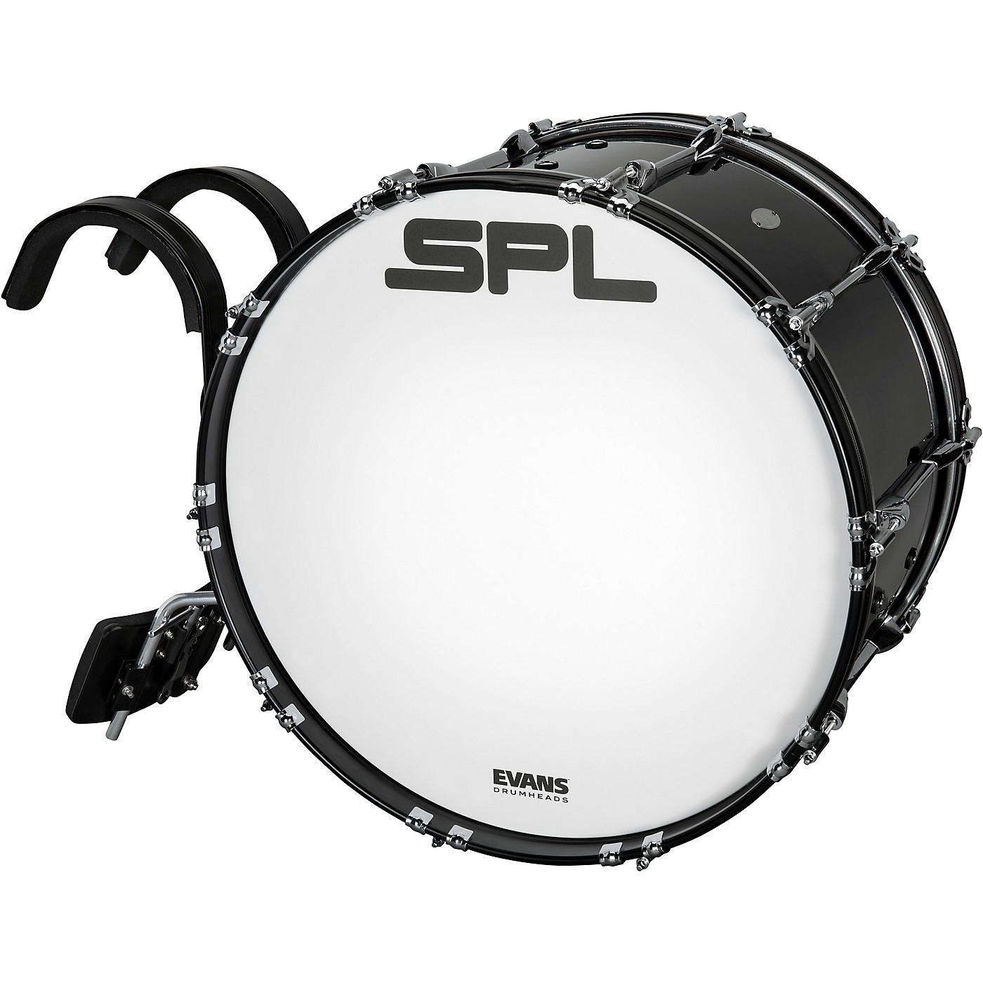 Sound Percussion Labs Birch Marching Bass Drum with Carrier - Black thumbnail