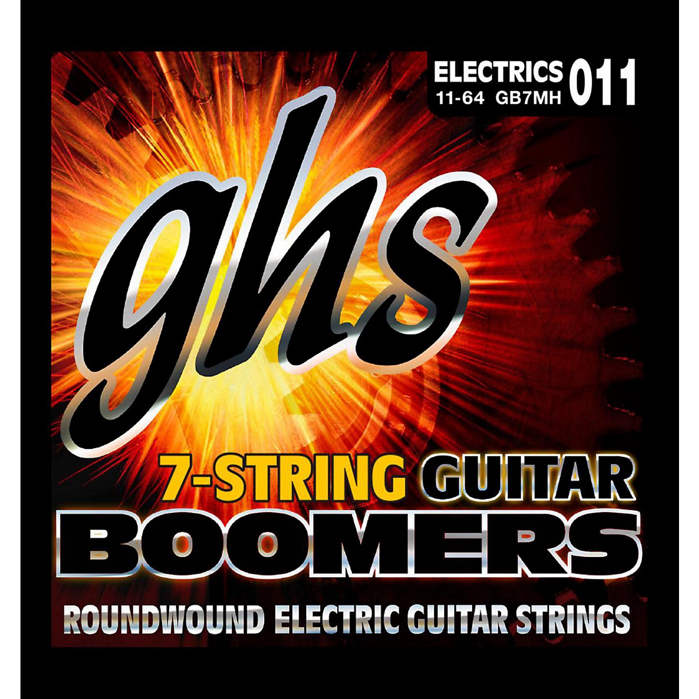 GHS Boomer 7 String Medium Heavy Electric Guitar Set (11-64) thumbnail
