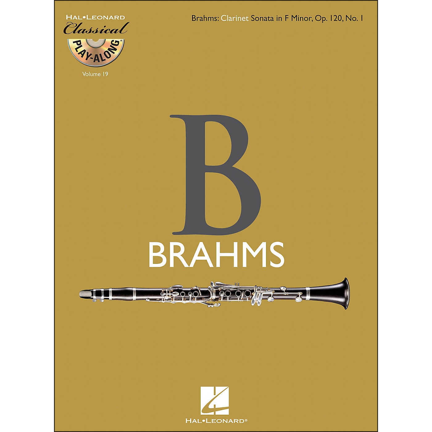 Hal Leonard Brahms: Clarinet Sonata In F Minor, Op.120, No.1 - Classical Play-Along (Book/CD) Vol.19 thumbnail