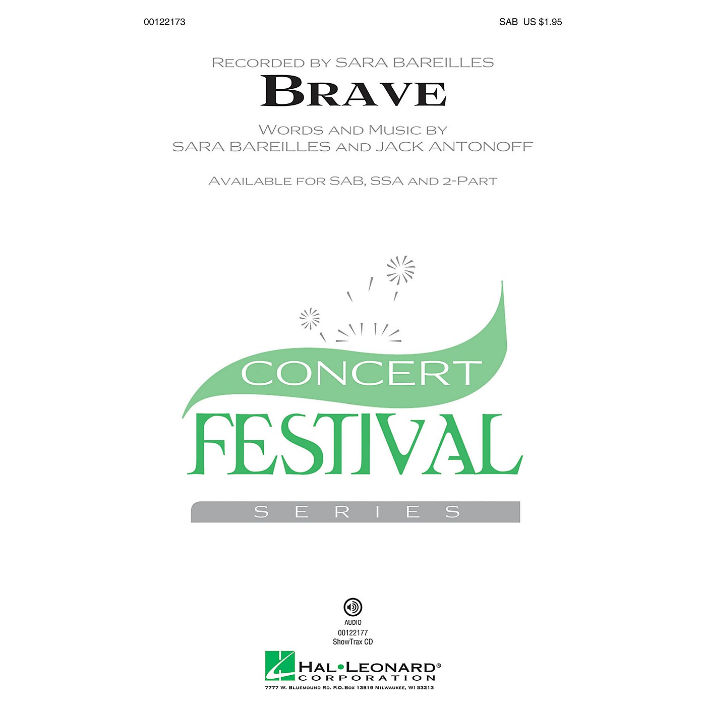Hal Leonard Brave SAB by Sara Bareilles arranged by Audrey Snyder thumbnail