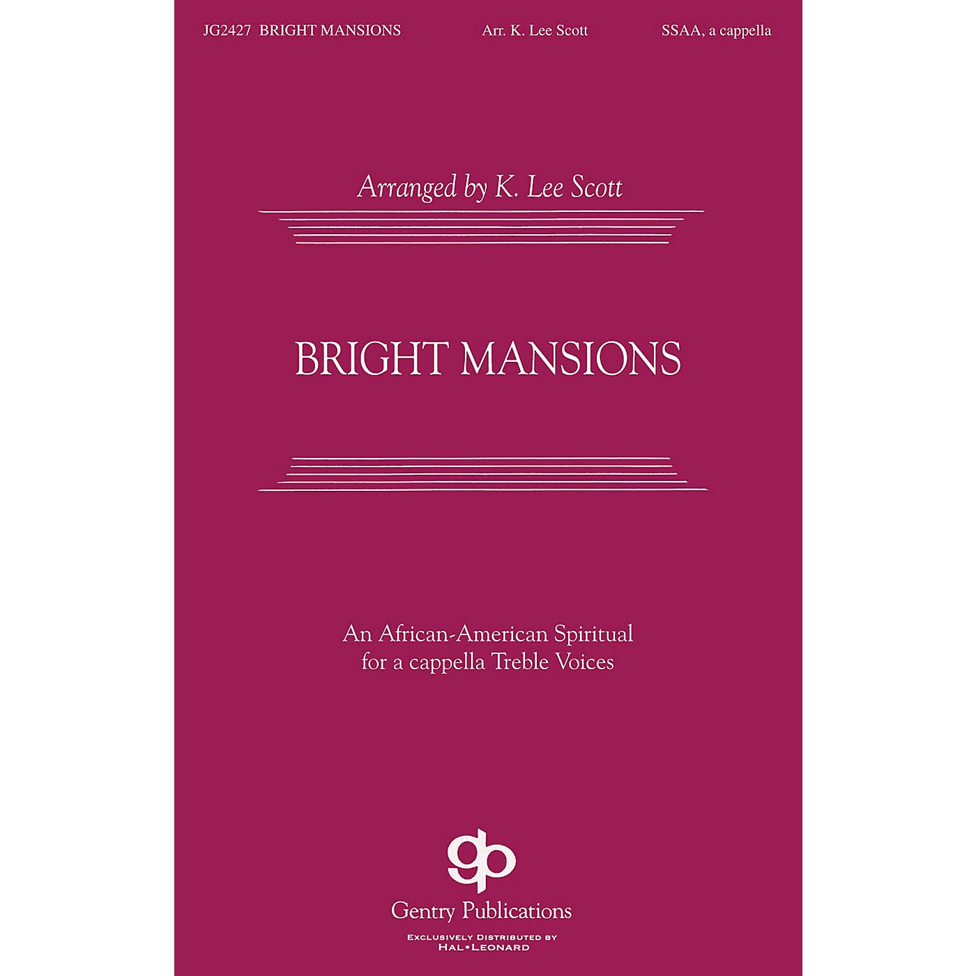 Fred Bock Music Bright Mansions SATB DV A Cappella arranged by K. Lee Scott thumbnail