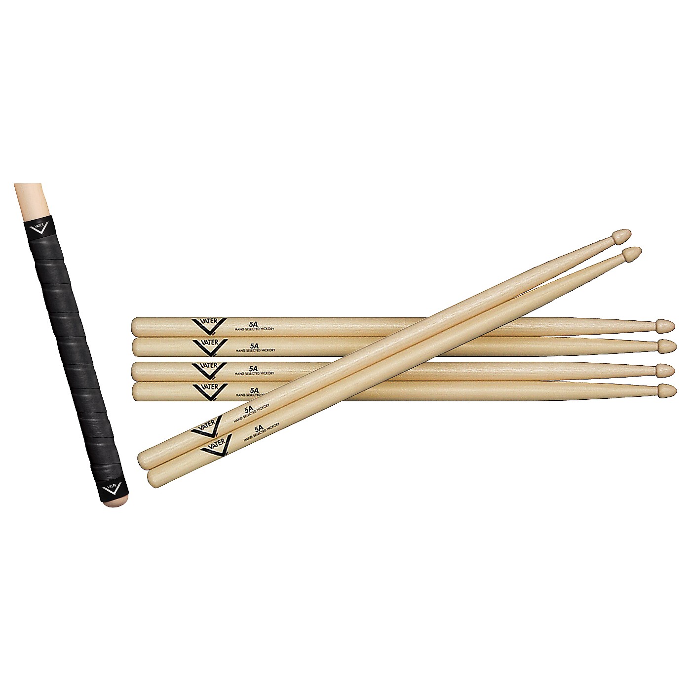 Vater Buy 3 Pairs of Hickory Sticks, Get a Free Pair of Sticks and Free Grip Tape thumbnail