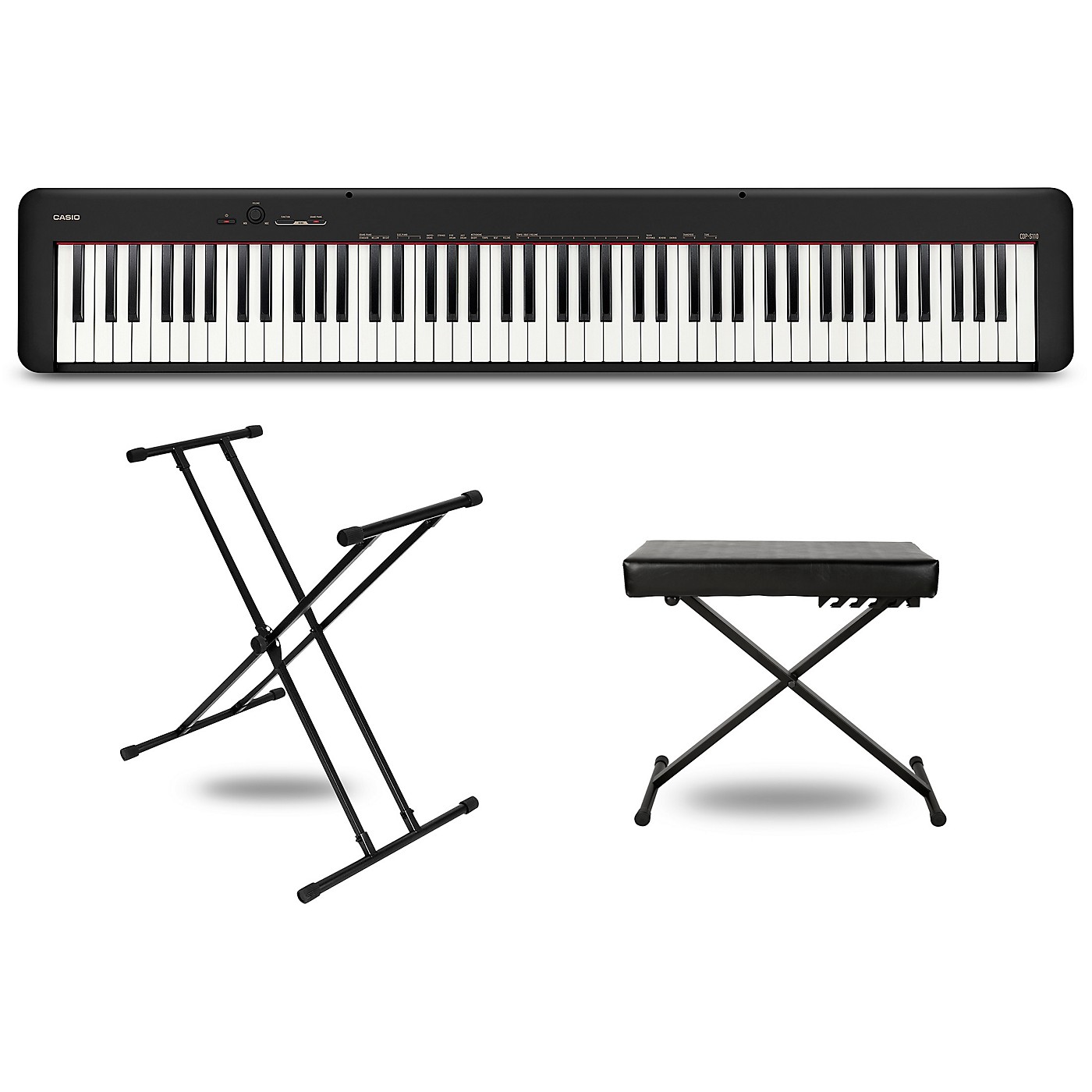 Casio CDP-S110 Digital Piano With X-Stand and Bench thumbnail