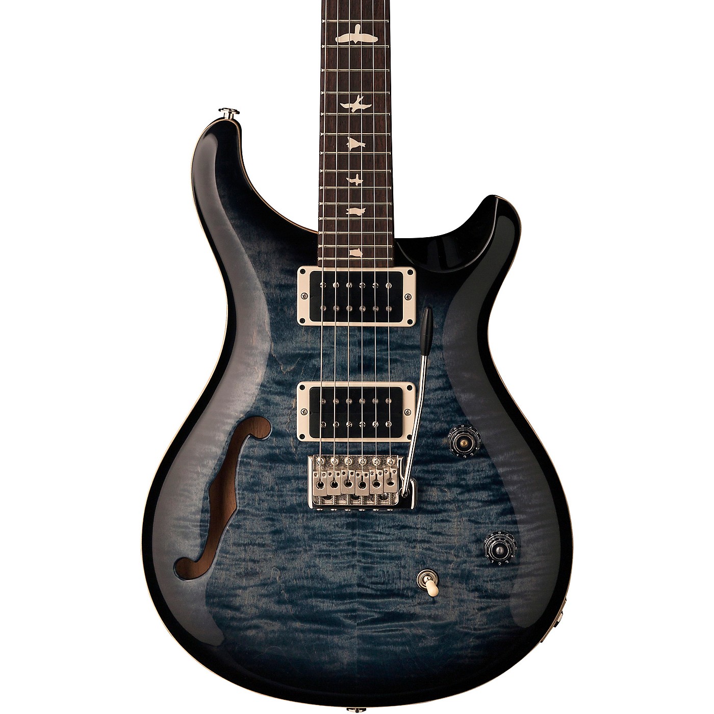 PRS Faded Blue Smokeburst CE 24 SemiHollow Electric Guitar Woodwind