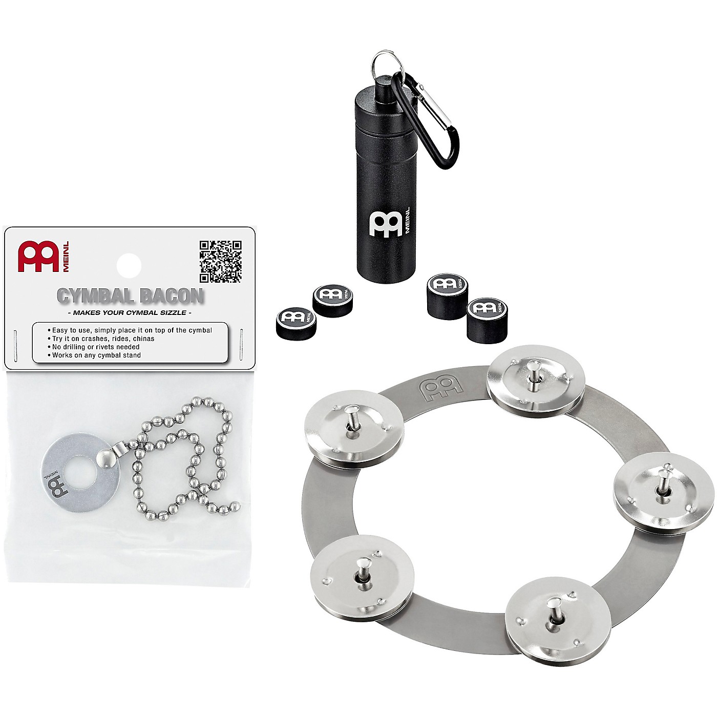 MEINL CP2 Cymbal Accessory Pack with Ching Ring, Magnetic Cymbal Tuners and FREE Bacon Sizzler thumbnail