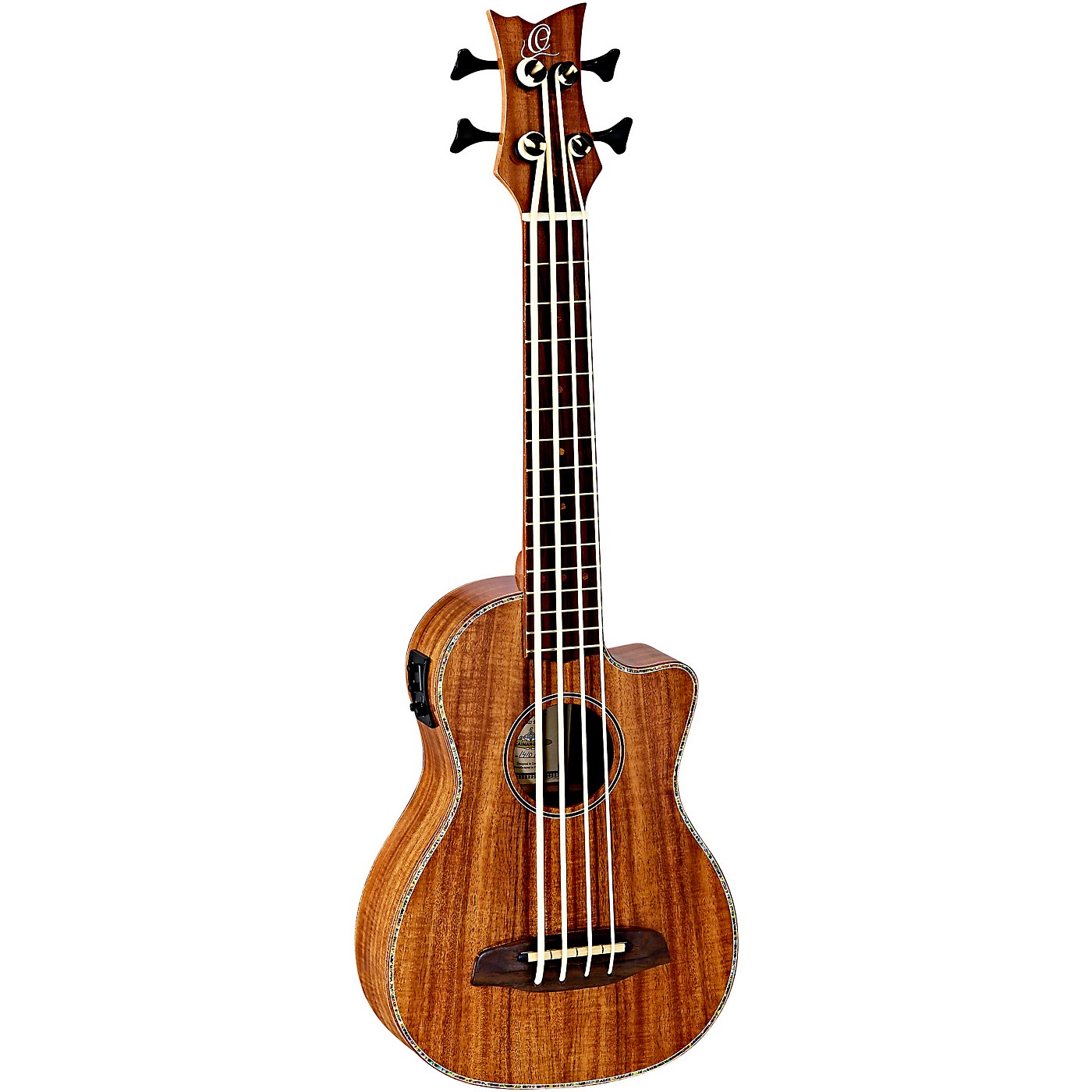 Ortega Caiman-GB-GB Lizard Series Acoustic-Electric Ukulele-Bass thumbnail
