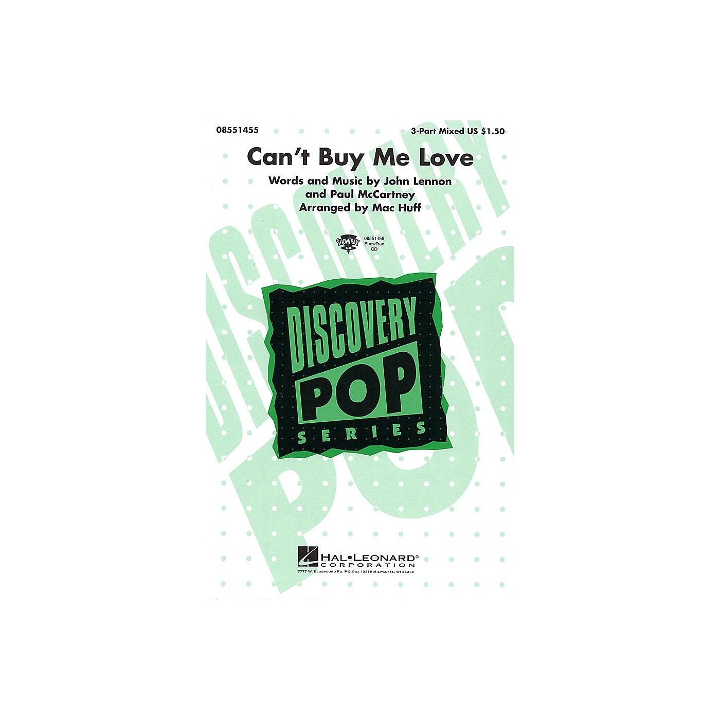 Hal Leonard Can't Buy Me Love 3-Part Mixed by The Beatles arranged by Mac Huff thumbnail
