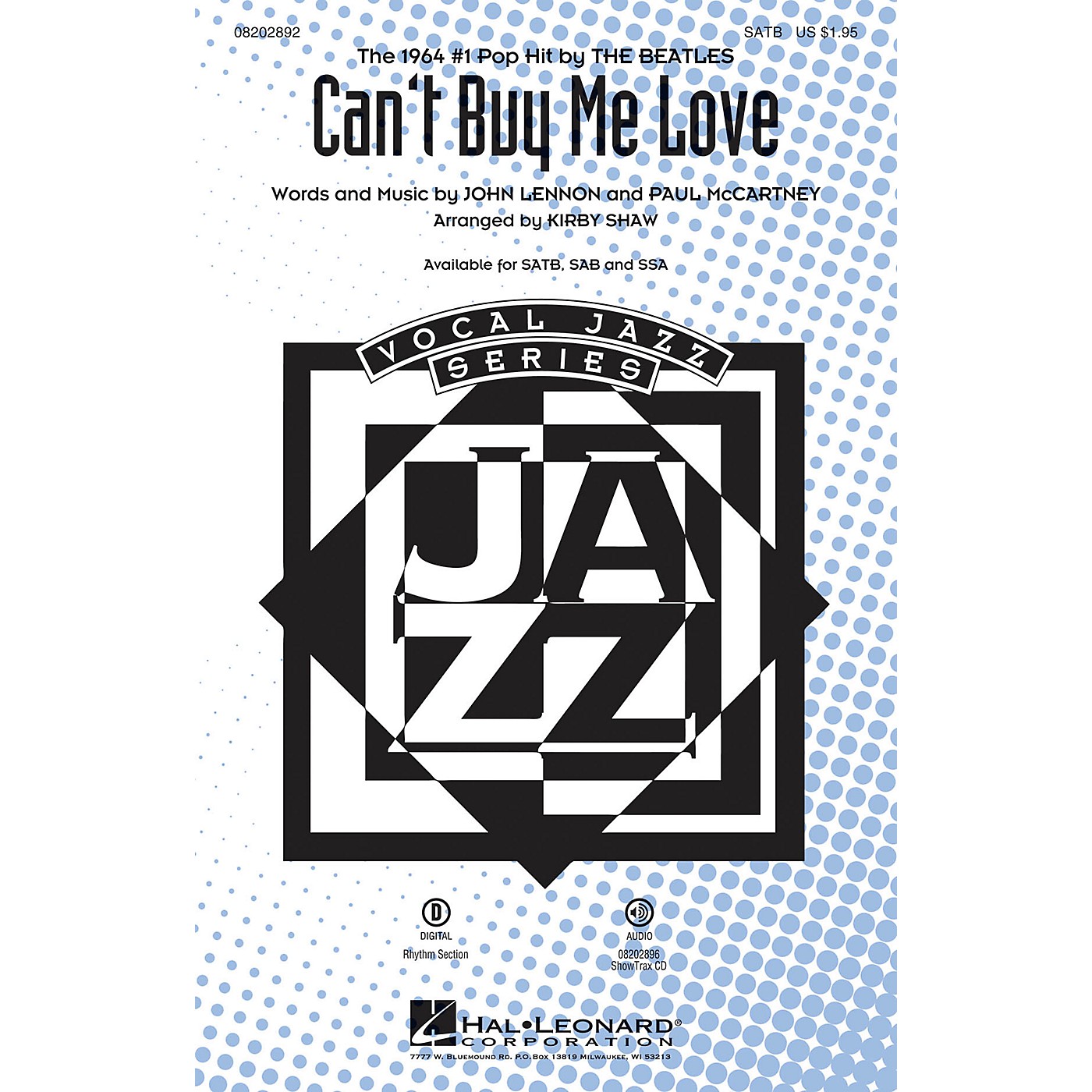 Hal Leonard Can't Buy Me Love SATB by The Beatles arranged by Kirby Shaw thumbnail