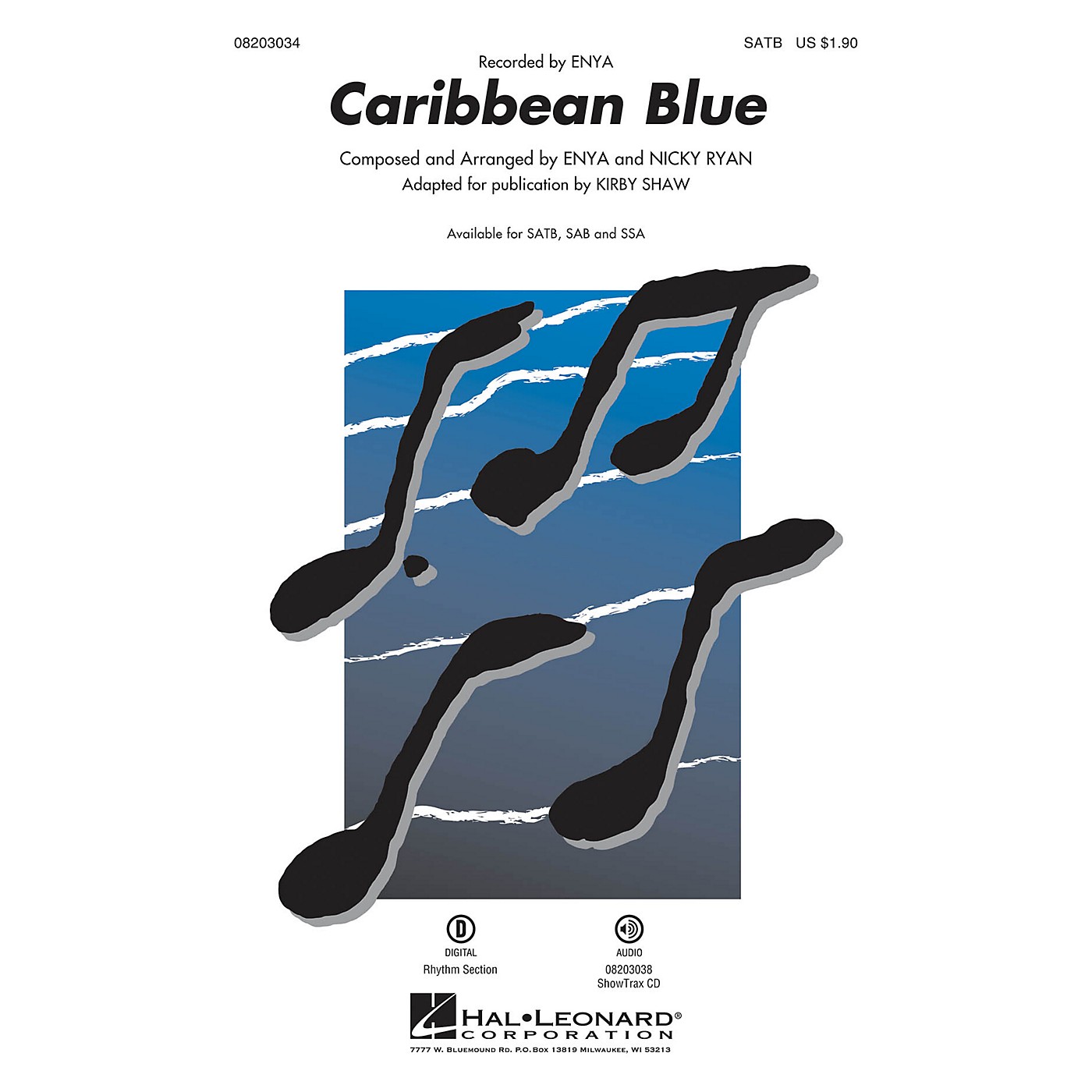 Hal Leonard Caribbean Blue SSA by Enya Arranged by Kirby Shaw thumbnail