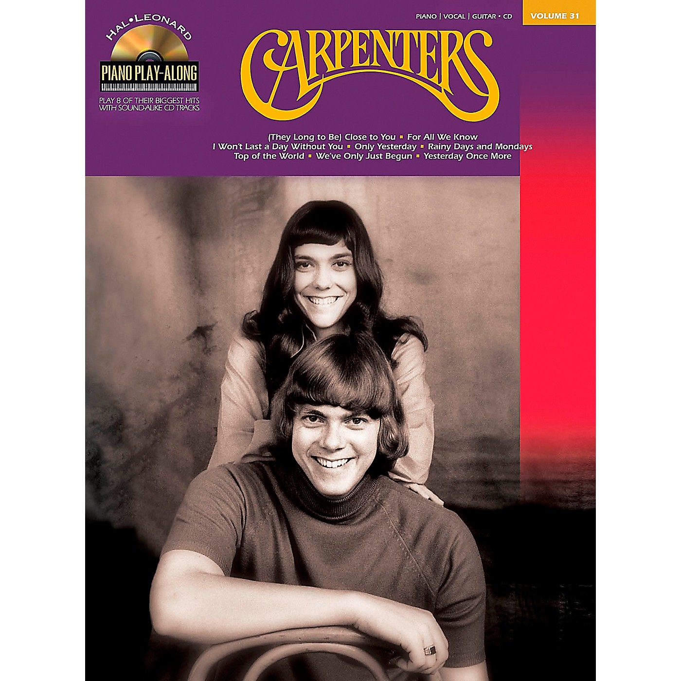 Hal Leonard Carpenters Piano Play-Along Volume 31 Book/CD arranged for piano, vocal, and guitar (P/V/G) thumbnail