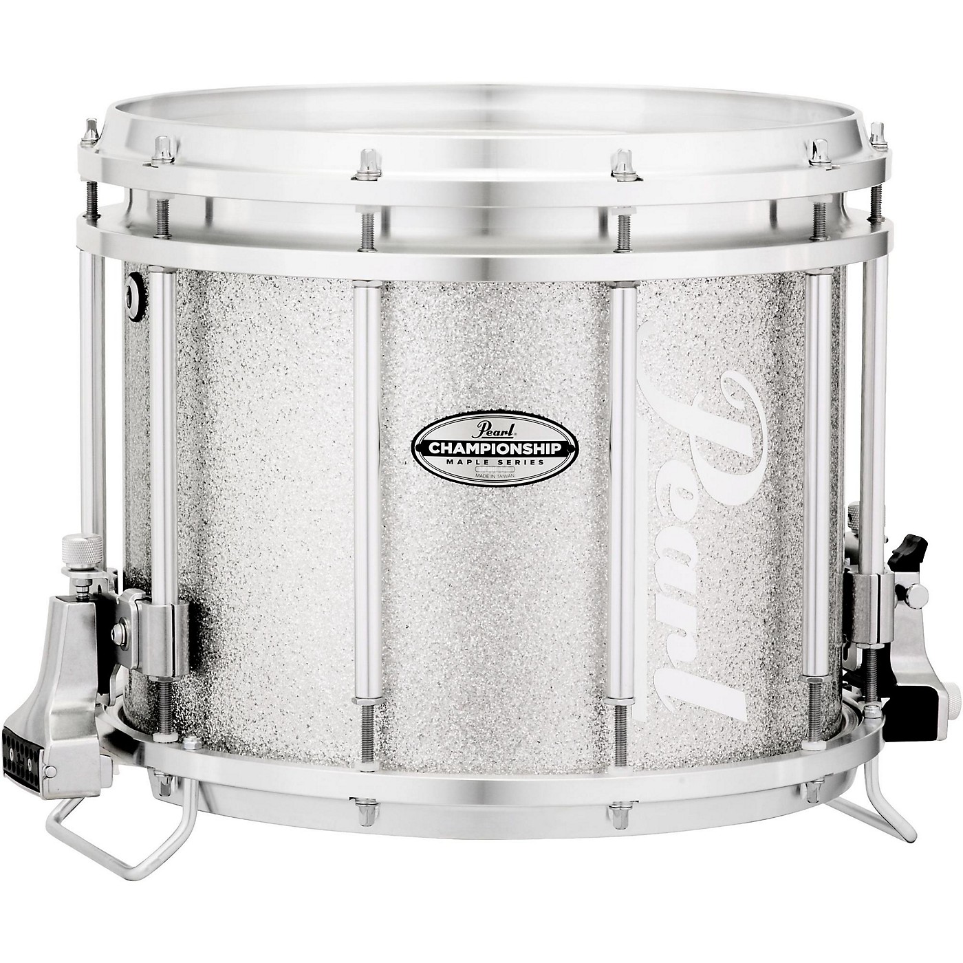Pearl 13 x 11 in. Silver Sparkle Championship Maple FFX Marching Snare