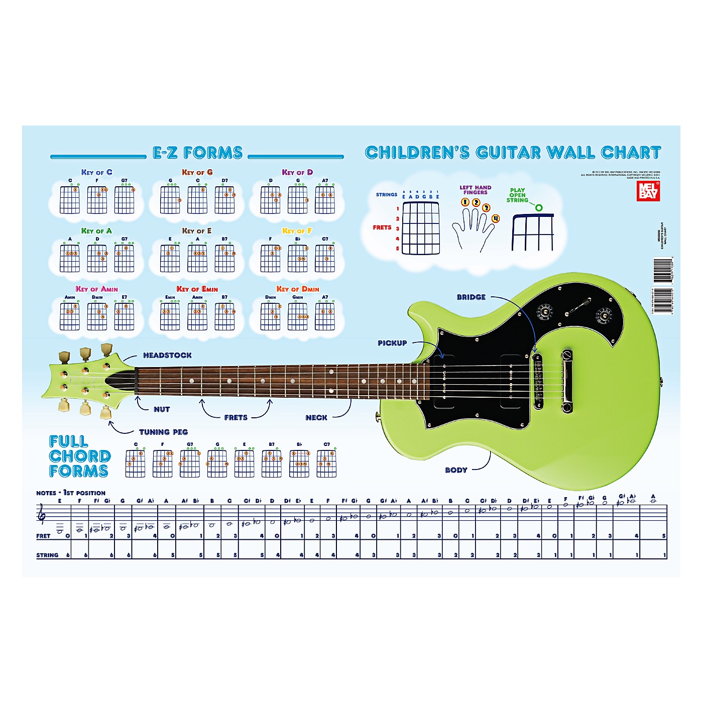 Mel Bay Children's Guitar Wall Chart thumbnail