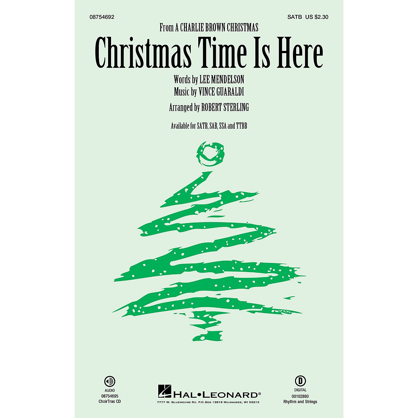 Hal Leonard Christmas Time Is Here SAB Arranged by Robert Sterling thumbnail