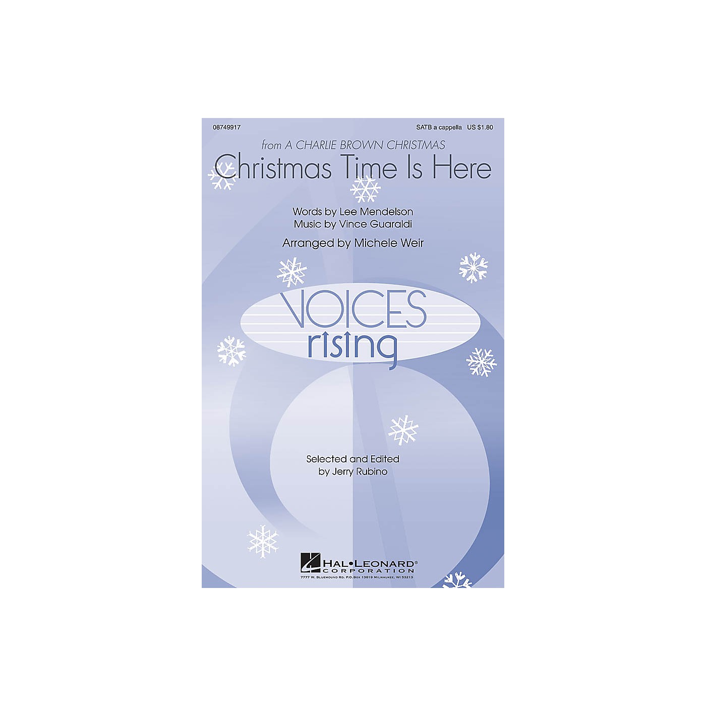 Hal Leonard Christmas Time Is Here SATB a cappella arranged by Michele Weir thumbnail