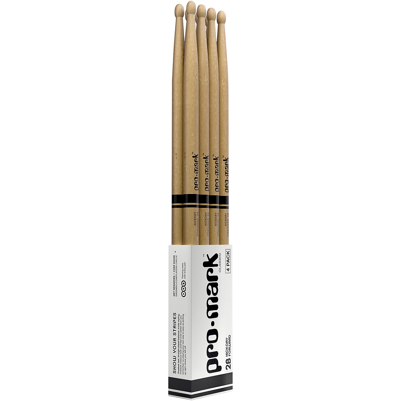 PROMARK Classic Forward Hickory Oval Wood Tip 4-Pack thumbnail