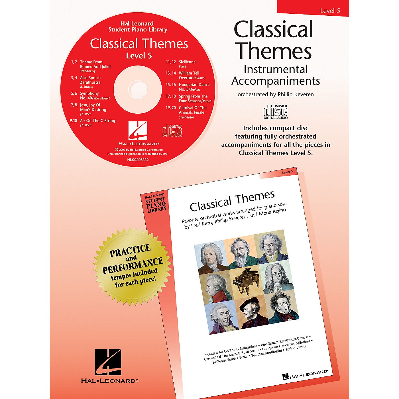 Hal Leonard Classical Themes - Level 5 (Hal Leonard Student Piano Library) Piano Library Series CD thumbnail