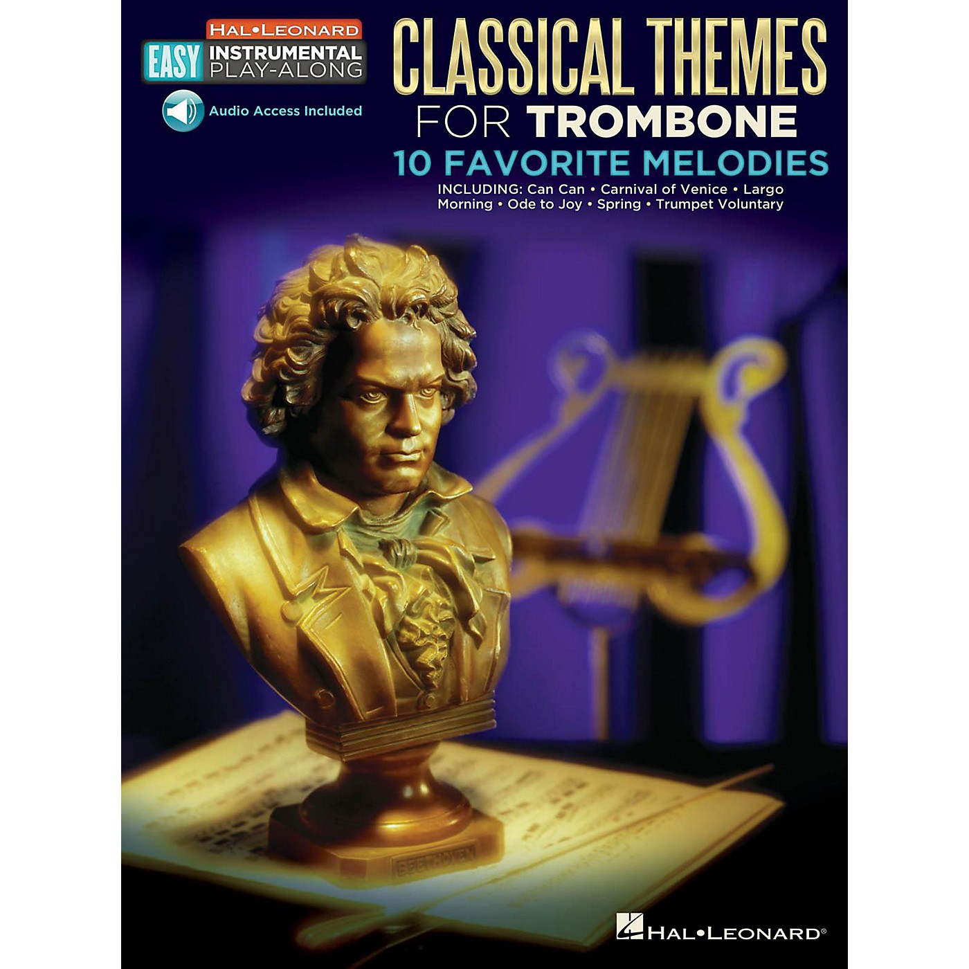Hal Leonard Classical Themes - Trombone - Easy Instrumental Play-Along Book with Online Audio Tracks thumbnail