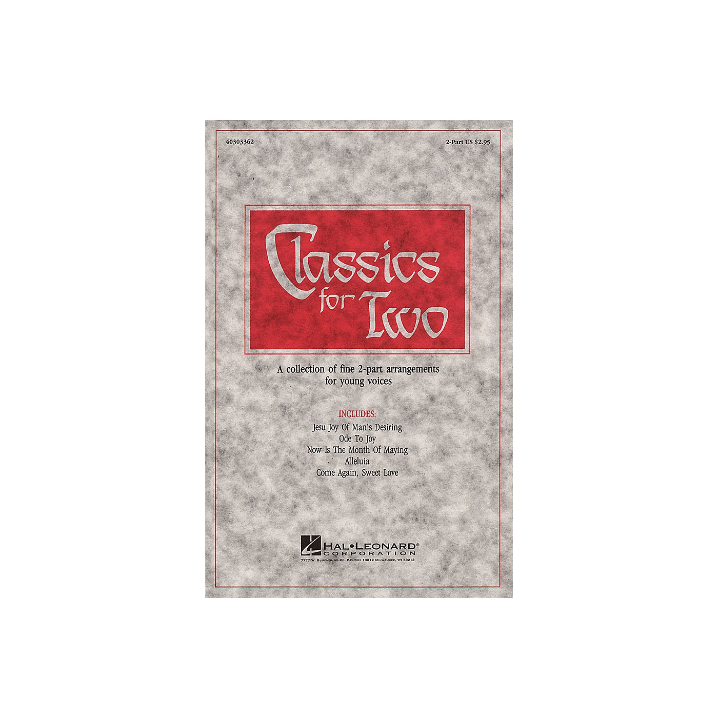 Hal Leonard Classics for Two (Collection) 2-Part arranged by Roger Emerson thumbnail