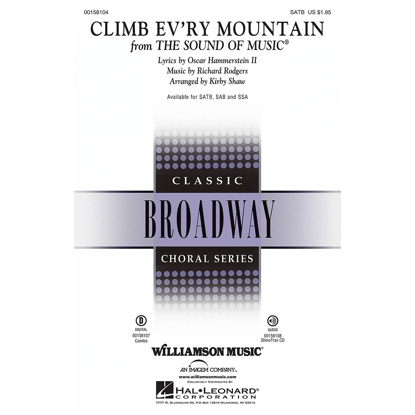 Hal Leonard Climb Ev'ry Mountain (from The Sound of Music) SSA Arranged by Kirby Shaw thumbnail