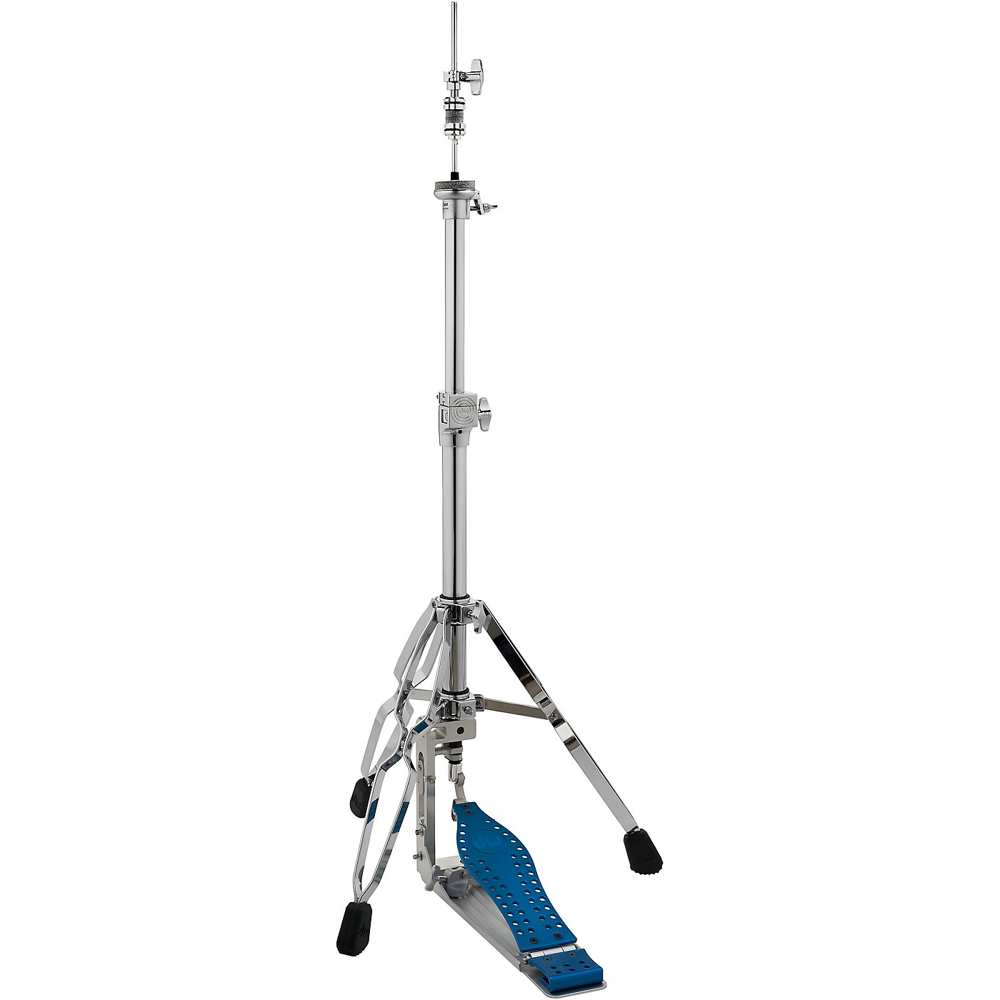 DW Colorboard Machined Direct Drive 3-Legged Hi-Hat Stand with Blue Footboard thumbnail