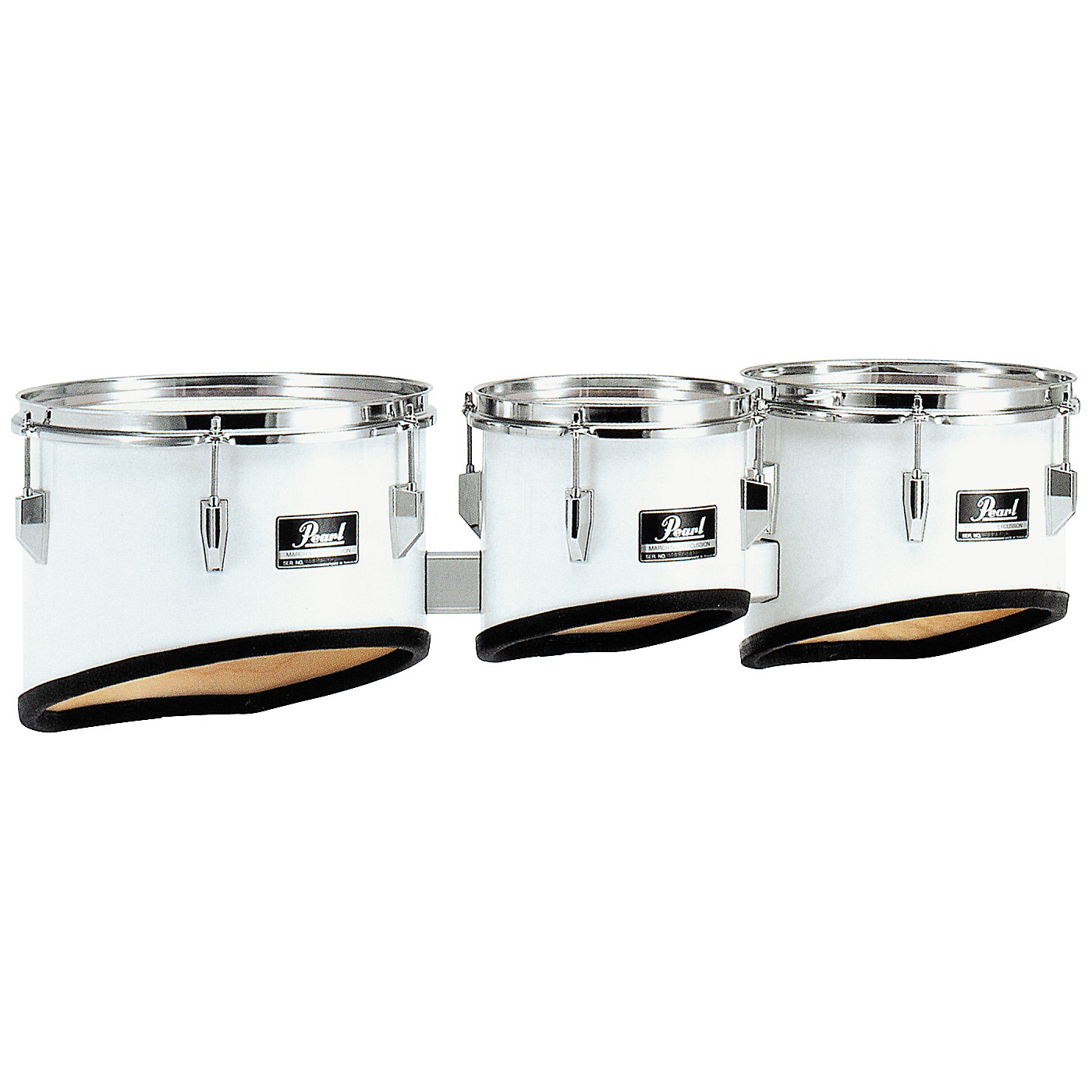 Pearl Competitor Marching Tom Set Pure White (33) 8,10,12 set