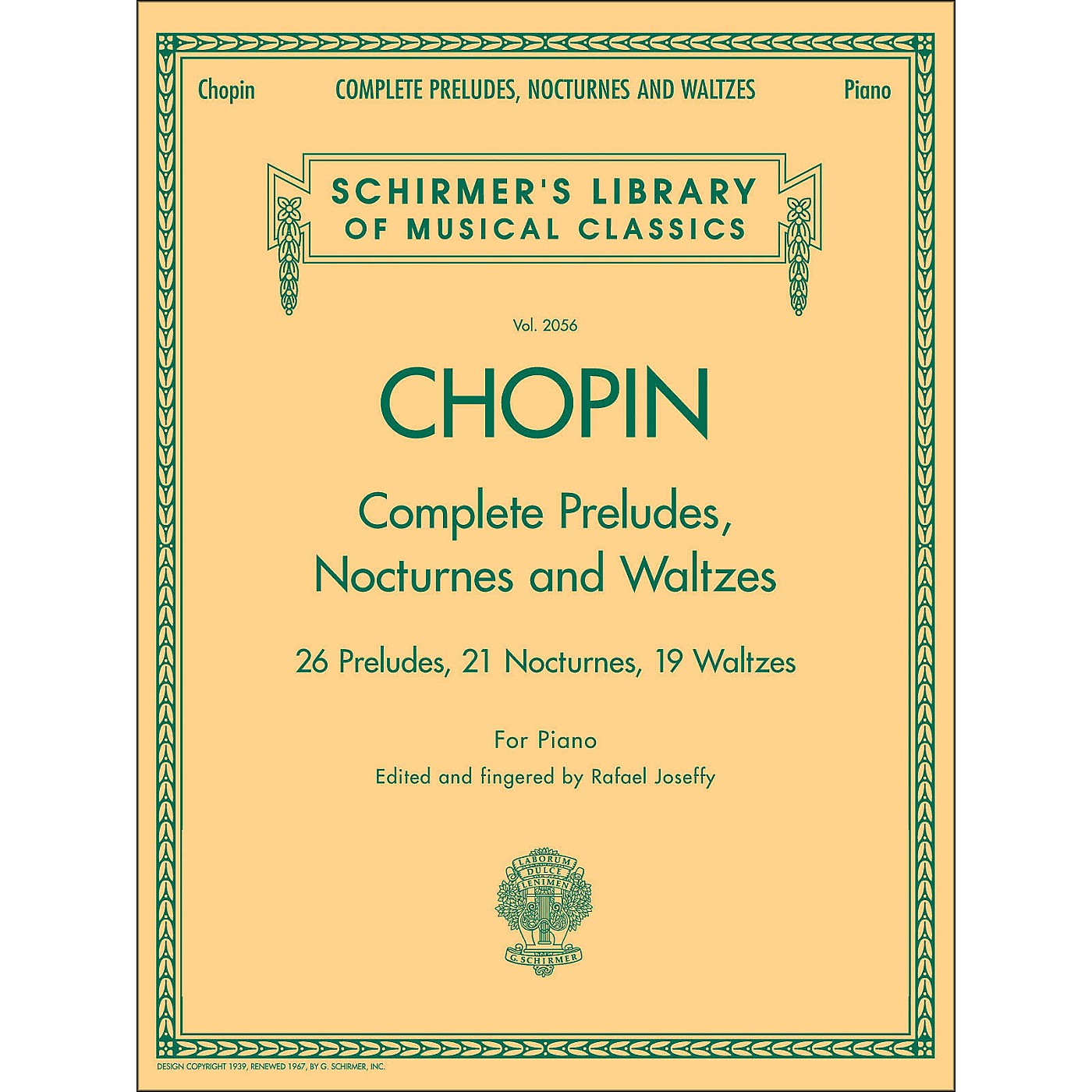 G. Schirmer Complete Preludes, Nocturnes And Waltzes for Piano By Chopin thumbnail