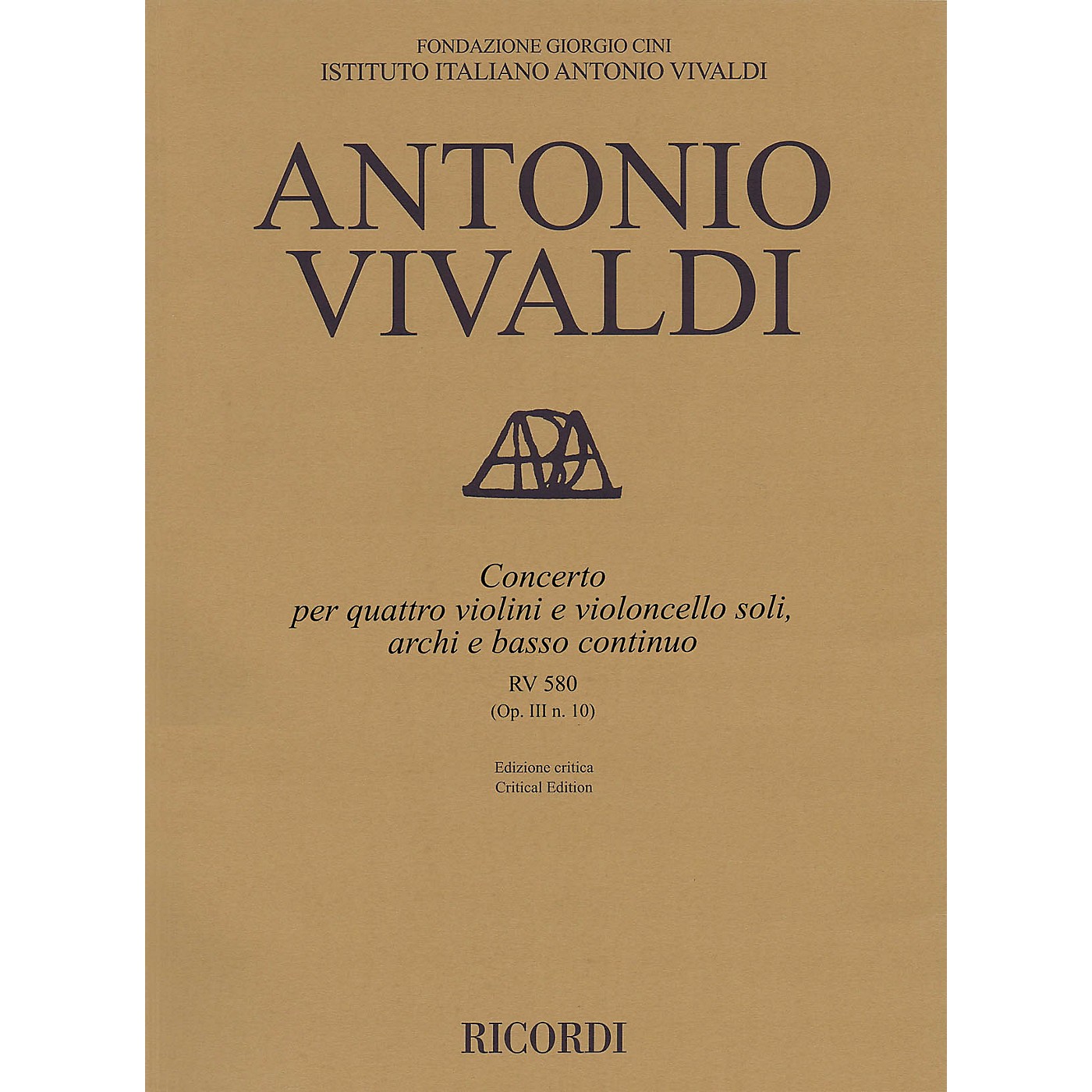 Ricordi Concerto B Minor RV 580, Op. III No. 10 String Orchestra Series Softcover Composed by Antonio Vivaldi thumbnail