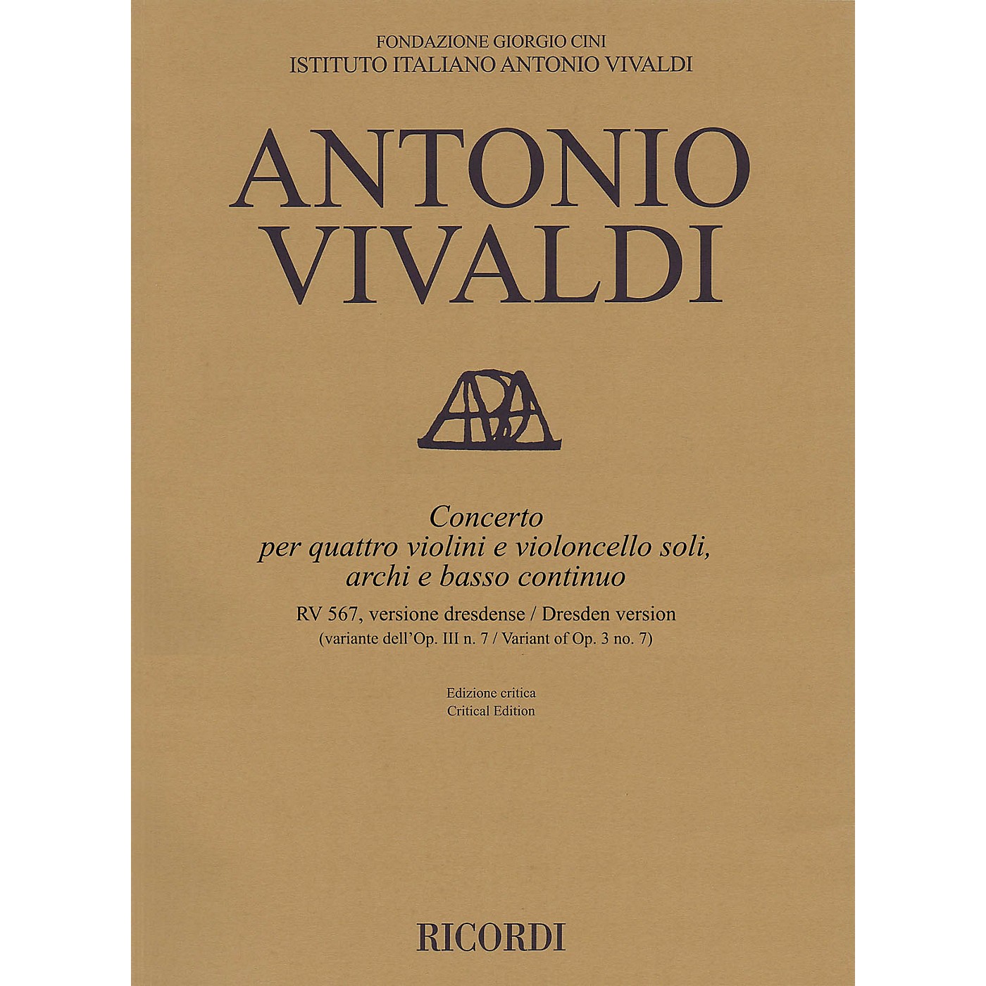 Ricordi Concerto F Major, RV 567, Op. III, No. 7/Variant of Op. 3, No. 7 String Orchestra by Vivaldi thumbnail