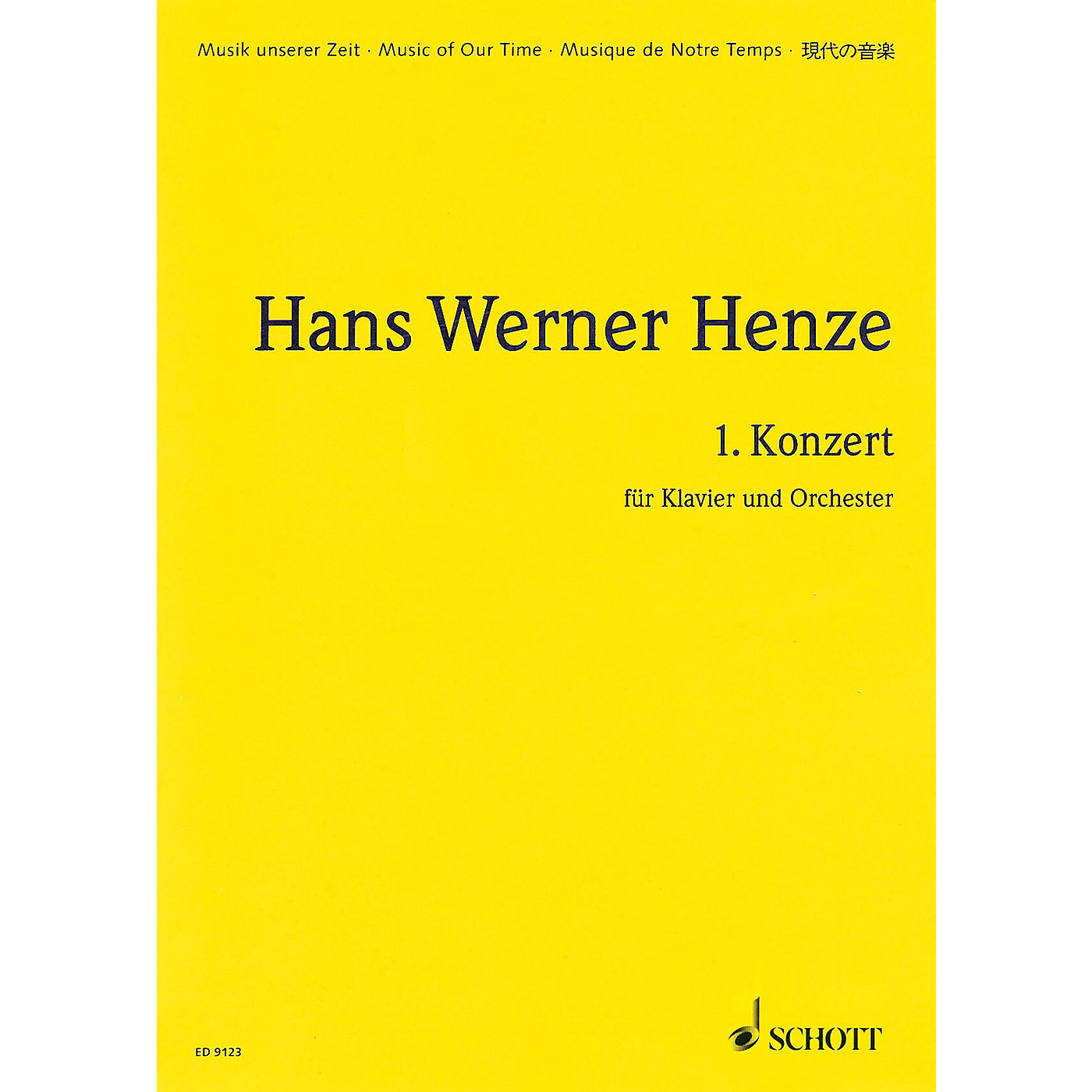 Schott Concerto No. 1 for Piano and Orchestra (1950) (Study Score) Schott Series Composed by Hans-Werner Henze thumbnail