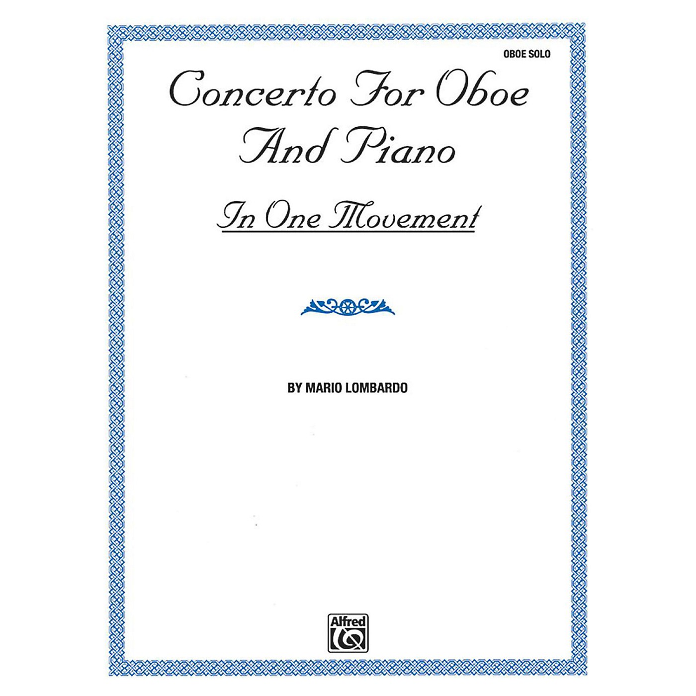 Alfred Concerto for Oboe and Piano In One Movement By Mario Lombardo Book thumbnail