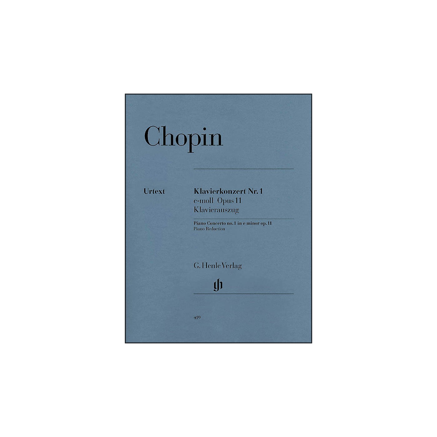 G. Henle Verlag Concerto for Piano and Orchestra E minor Op. 11, No. 1 By Chopin thumbnail