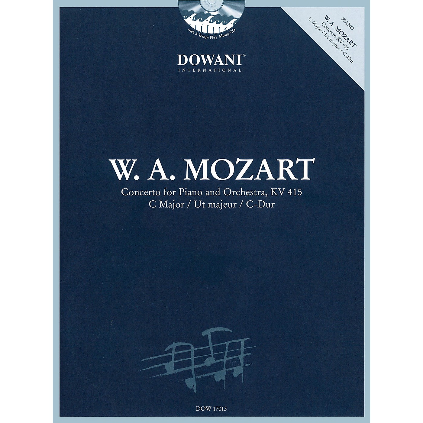 Dowani Editions Concerto for Piano and Orchestra, KV 415 in C Major Dowani Book/CD Series Softcover with CD thumbnail