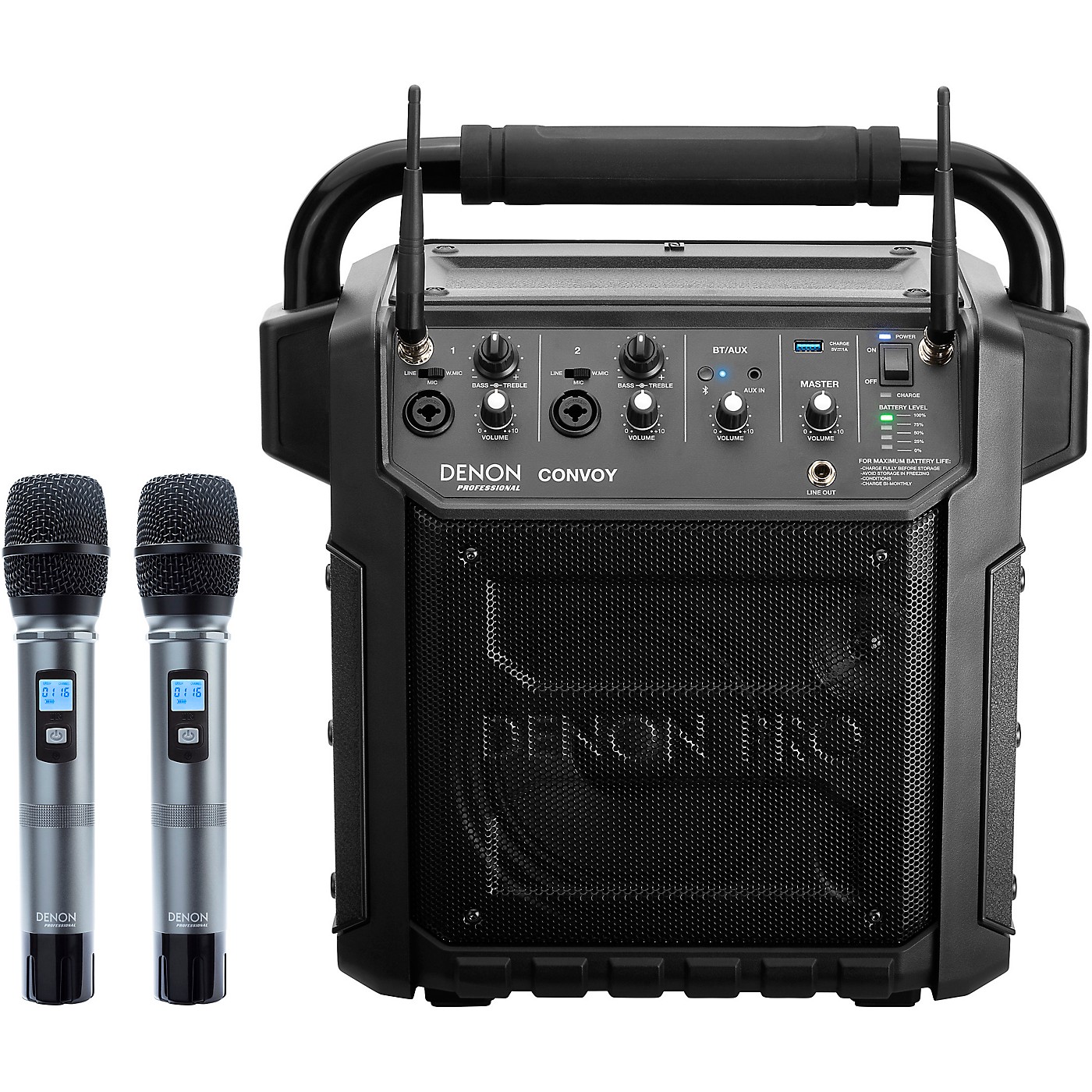 Denon Professional Convoy Portable PA System With Diversity Wireless Mics and Bluetooth Receiver thumbnail