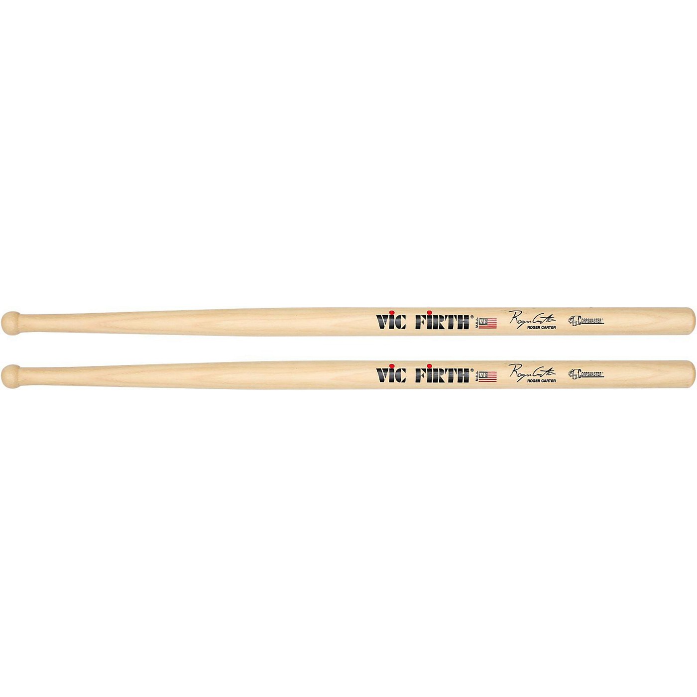 Vic Firth Corpsmaster Roger Carter Signature Marching Snare Drum Sticks thumbnail