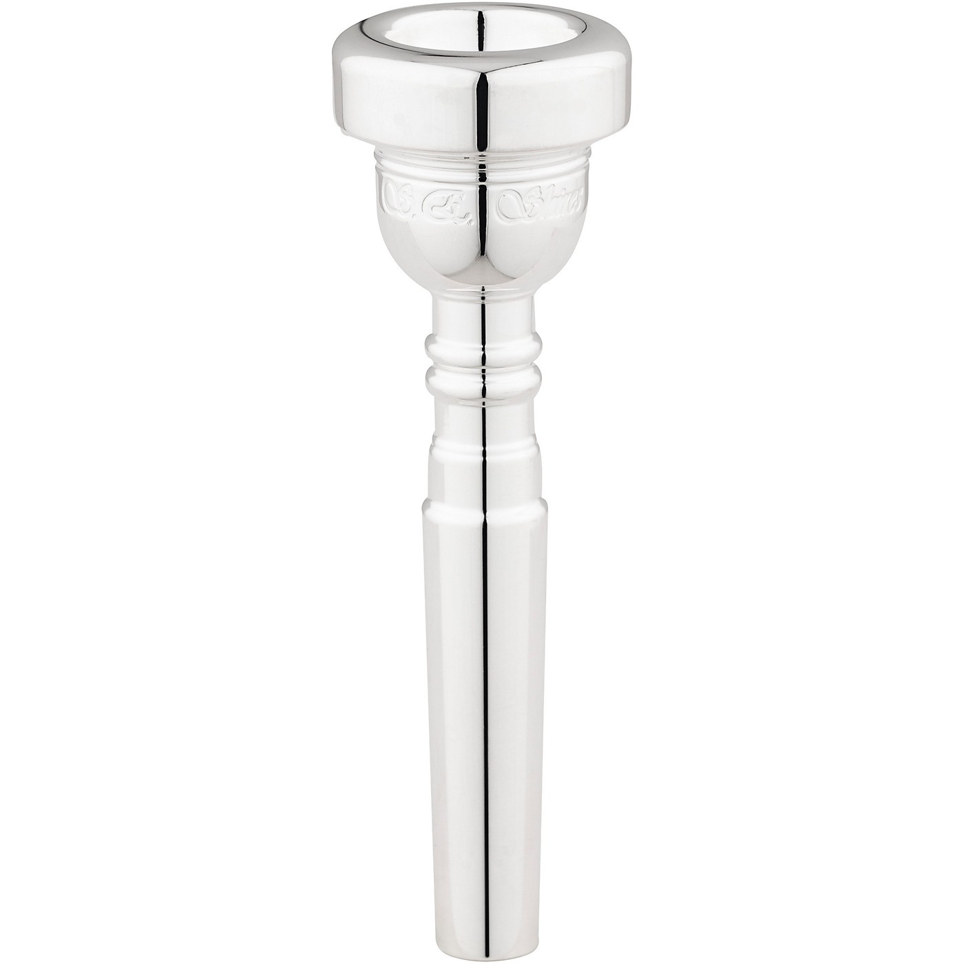 S.E. SHIRES Custom Series Piccolo Trumpet Mouthpiece with Trumpet Shank in Silver thumbnail