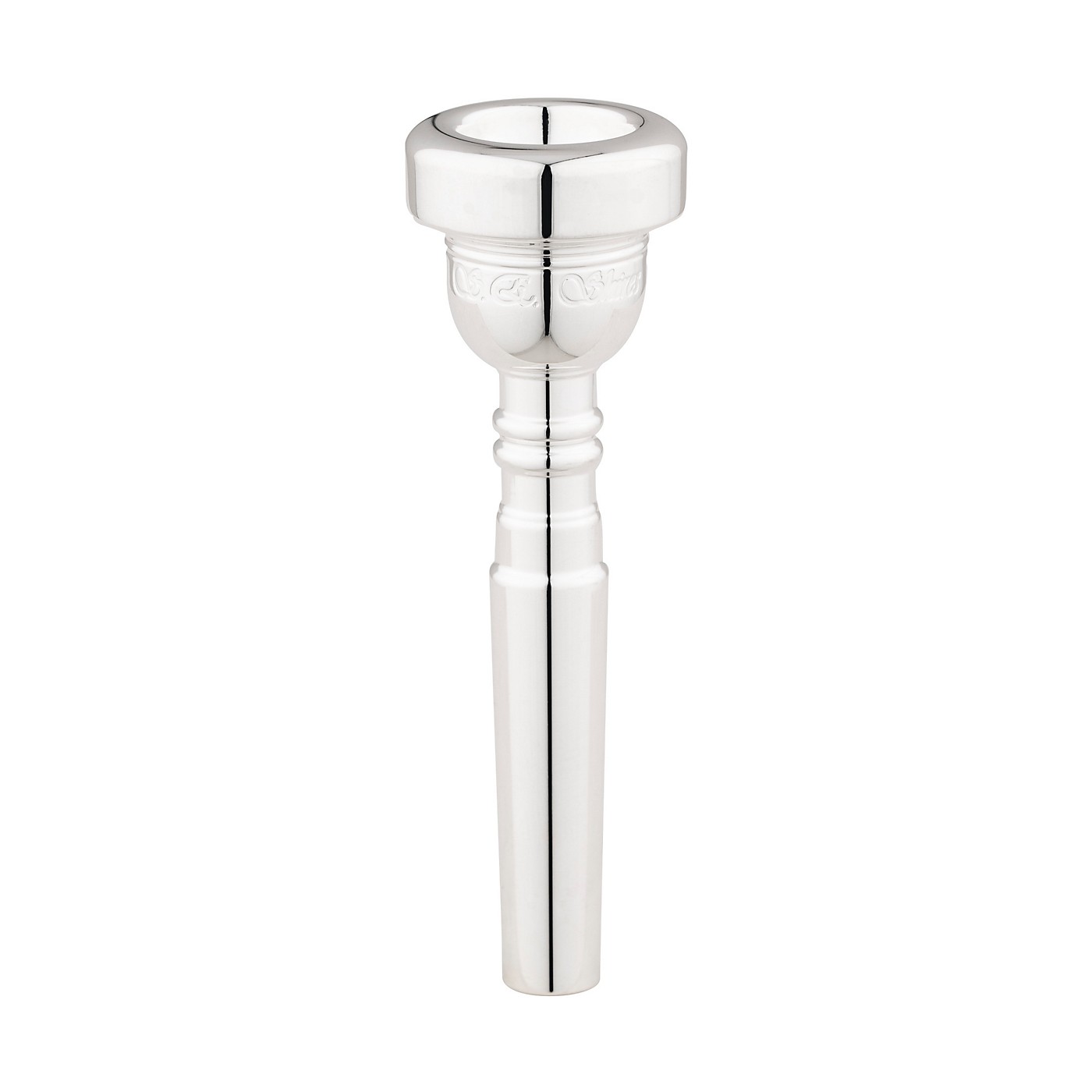 S.E. SHIRES Custom Series Trumpet Mouthpiece in Silver Woodwind